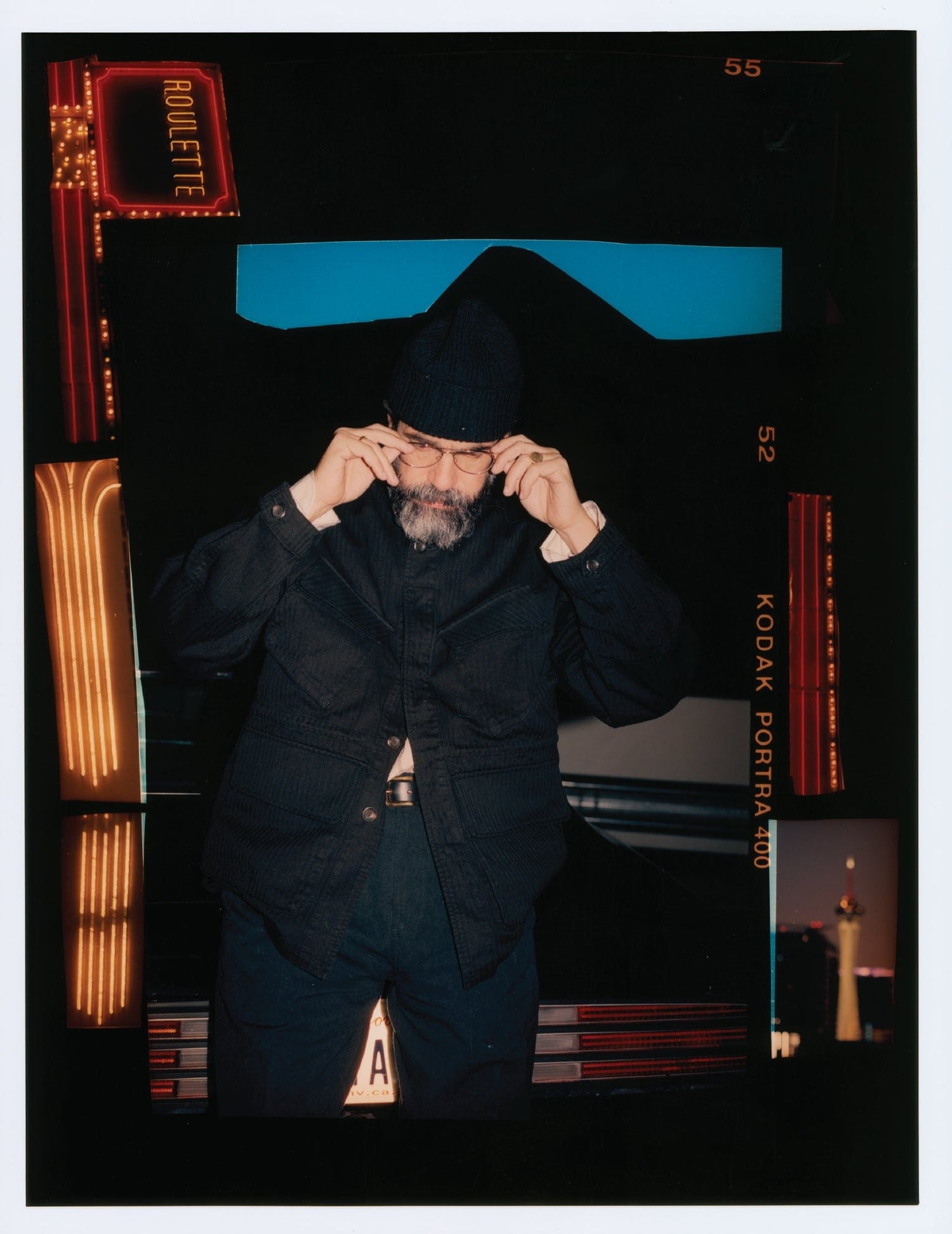 Drake's by A. Levine Black Herringbone Cotton Jungle Jacket