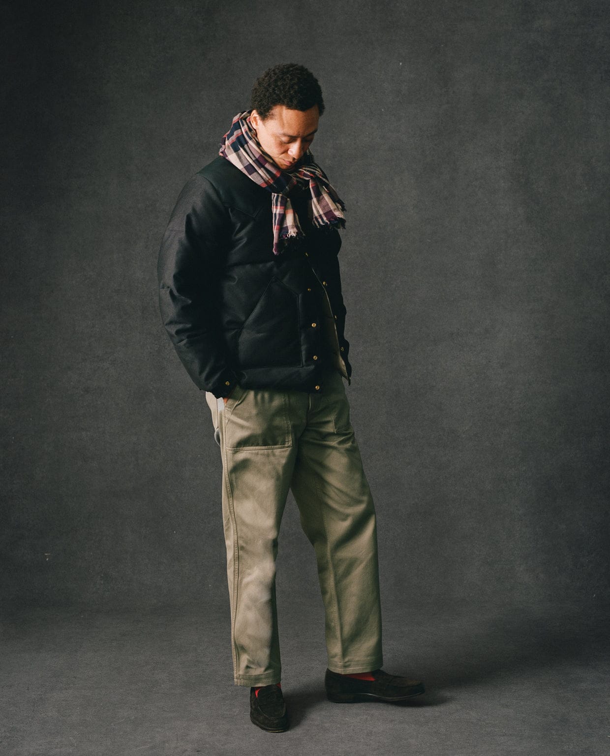 Rocky Mountain Featherbed for Drake's Black Cotton Christy Down Jacket