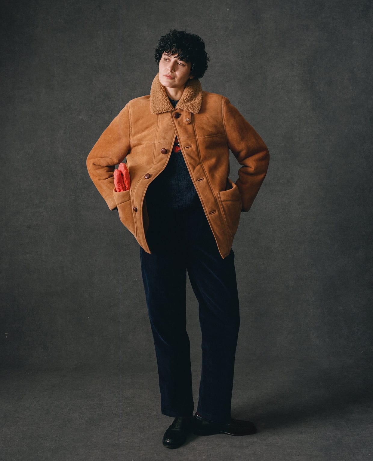 Tan Western Shearling Jacket