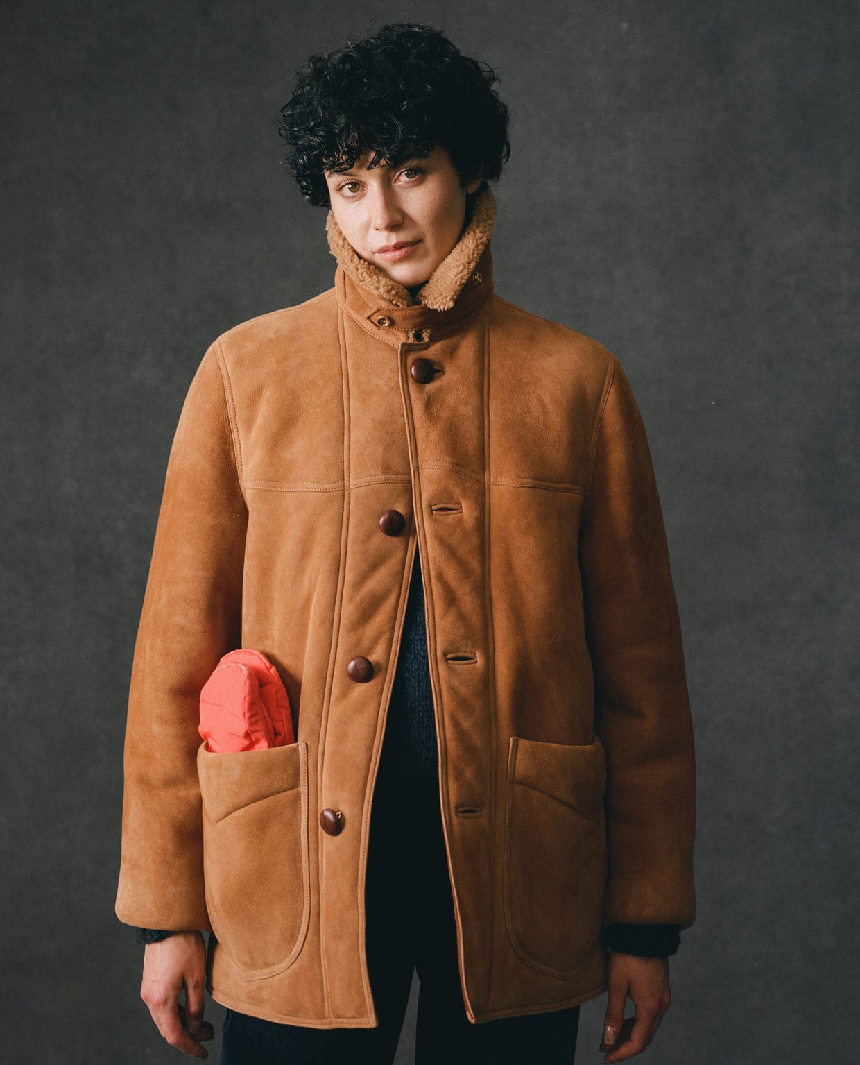 Tan Western Shearling Jacket