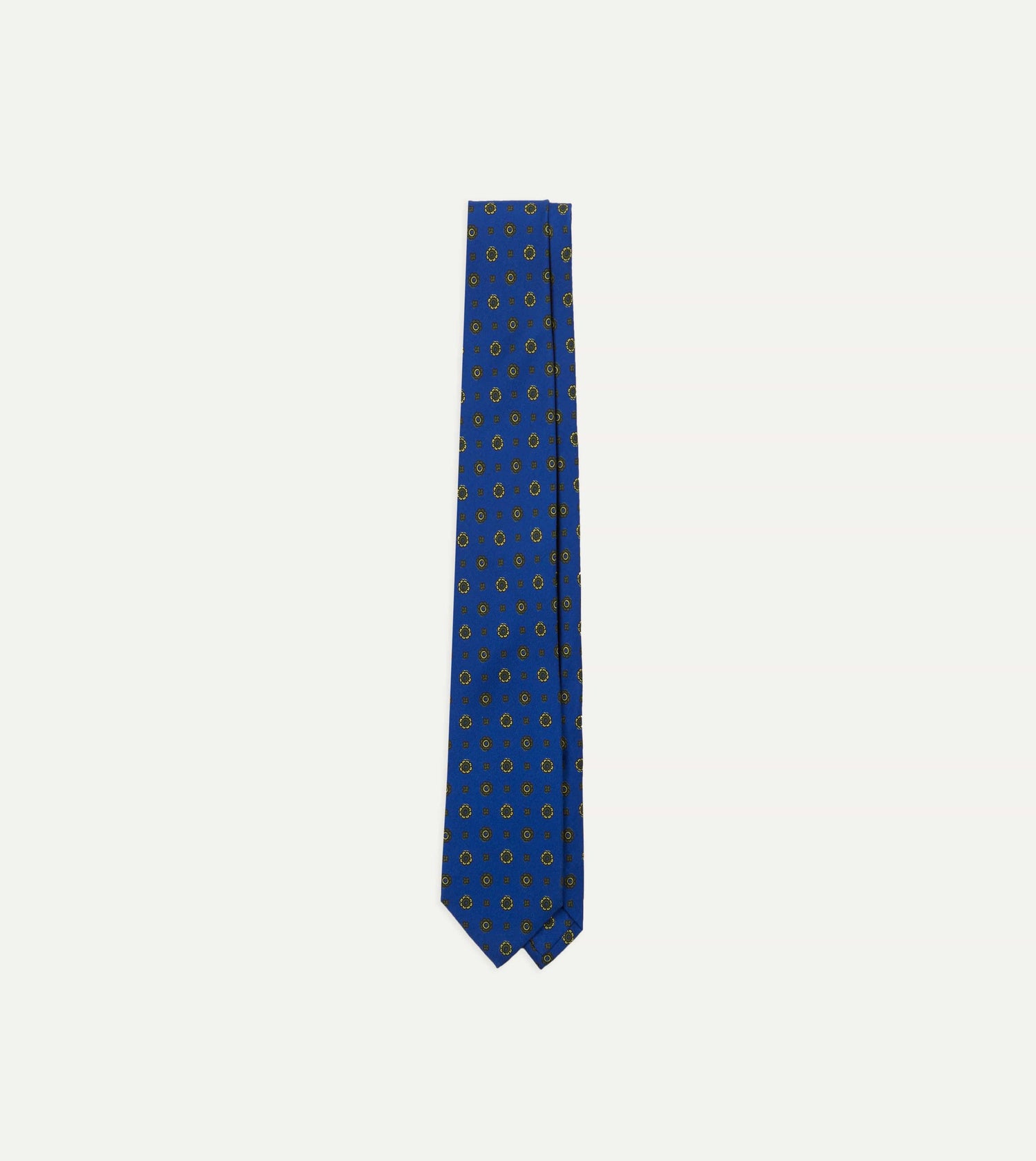 Royal Blue Baroque Paisley 36oz Madder Silk Self Tipped Tie