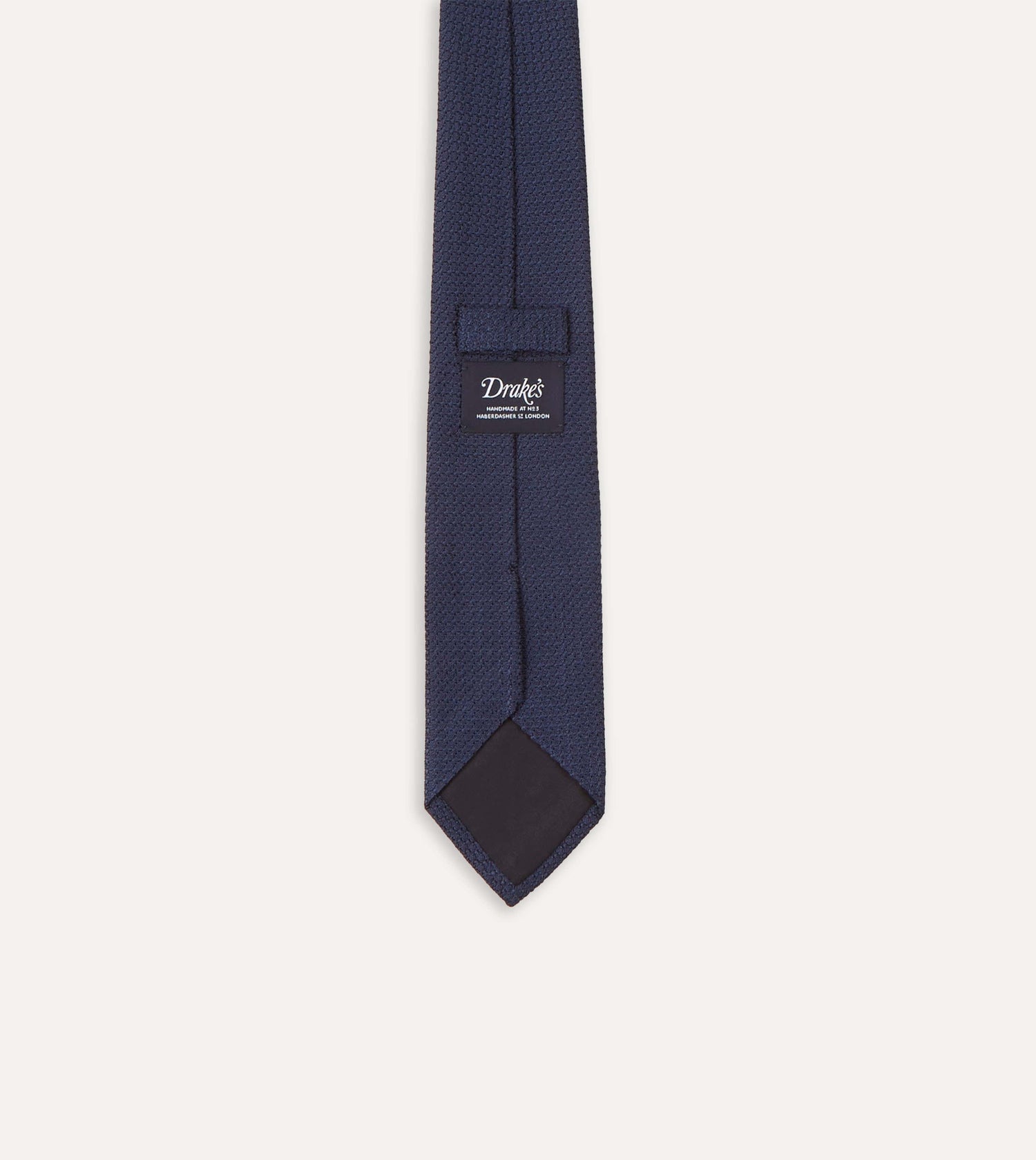 Navy Large Knot Grenadine Tipped Tie