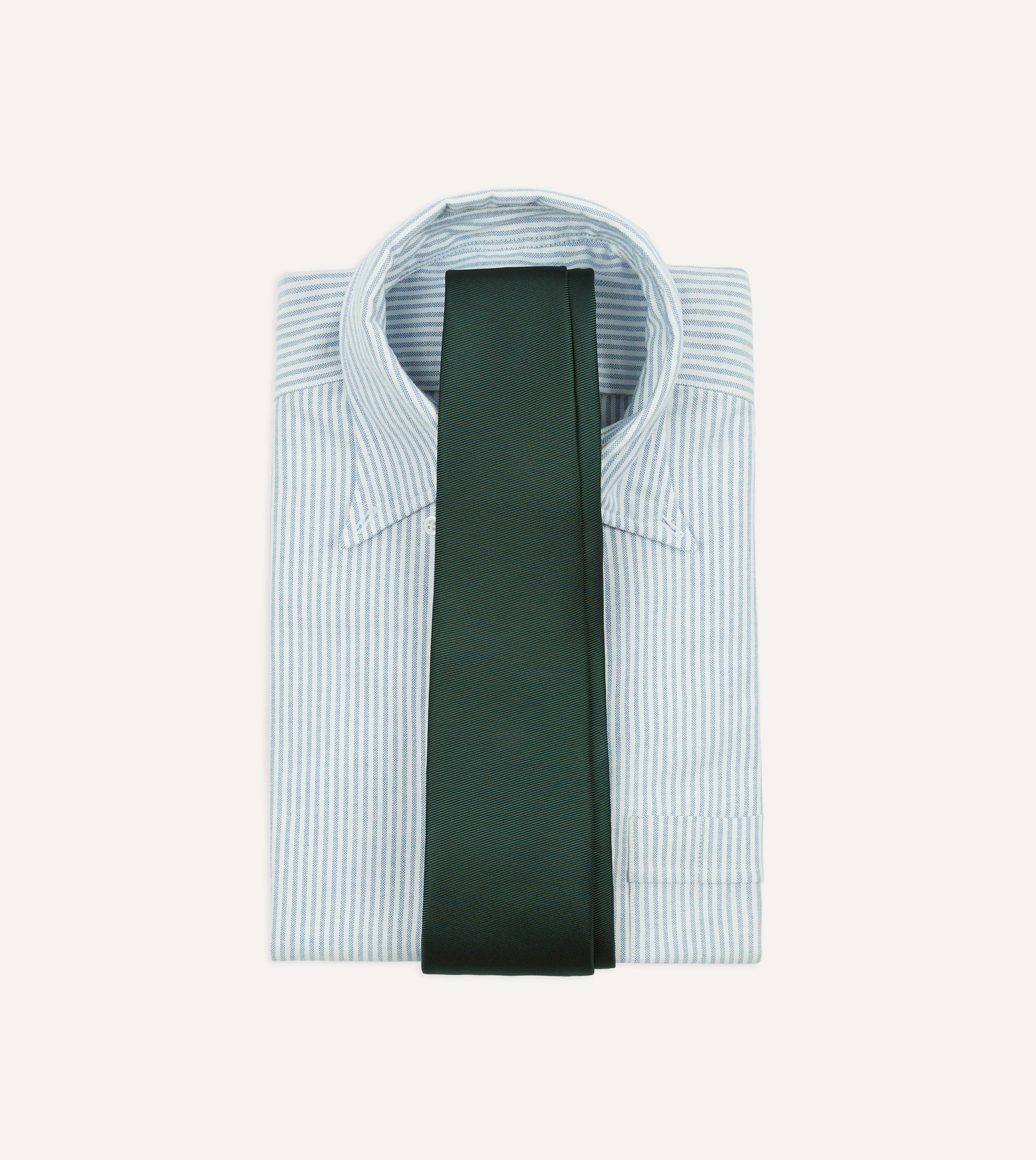 Bottle Green 50oz Silk Twill Tipped Tie – Drakes