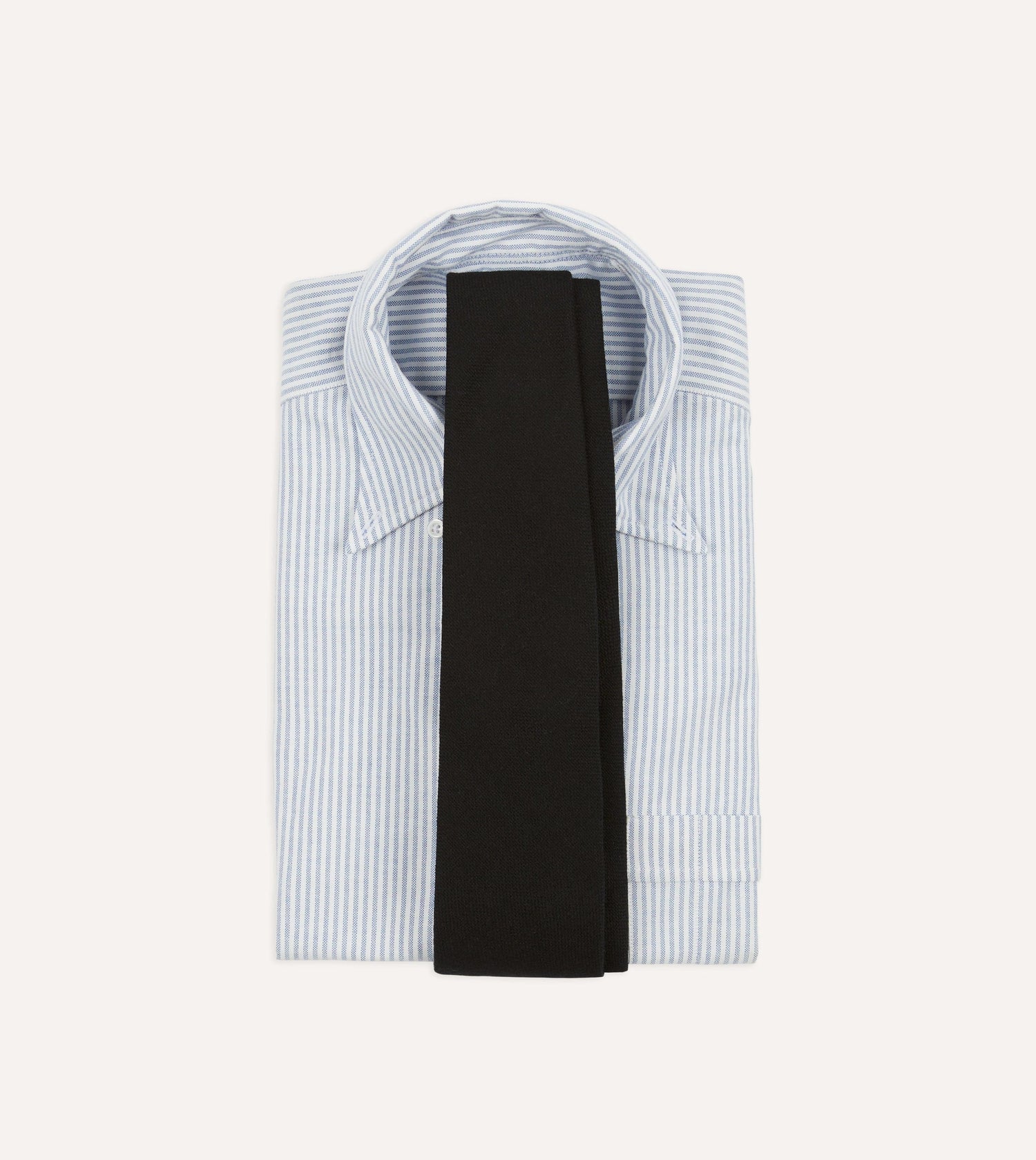 Black Pure Cashmere Solid Tipped Tie