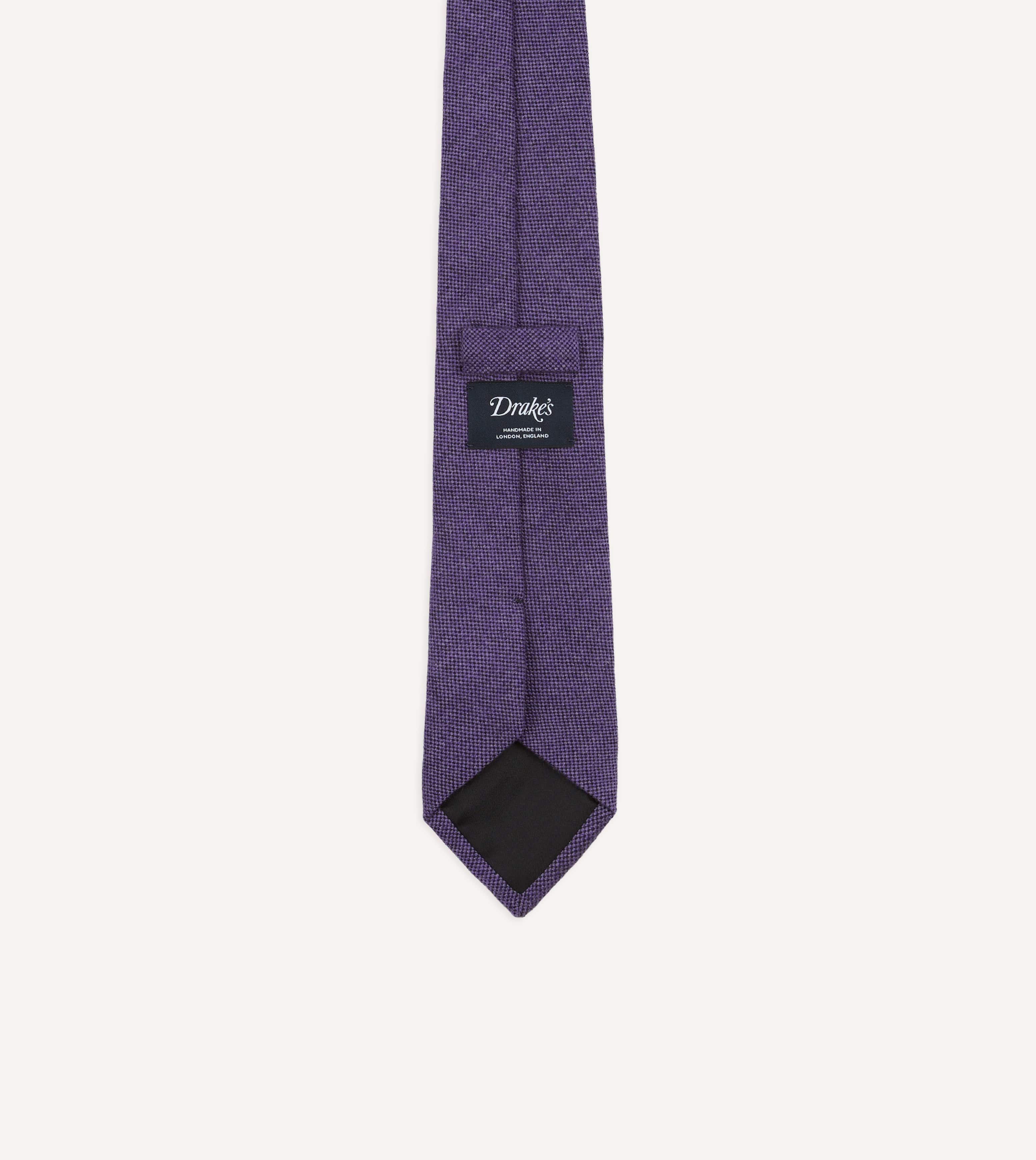 Purple Pure Cashmere Solid Tipped Tie