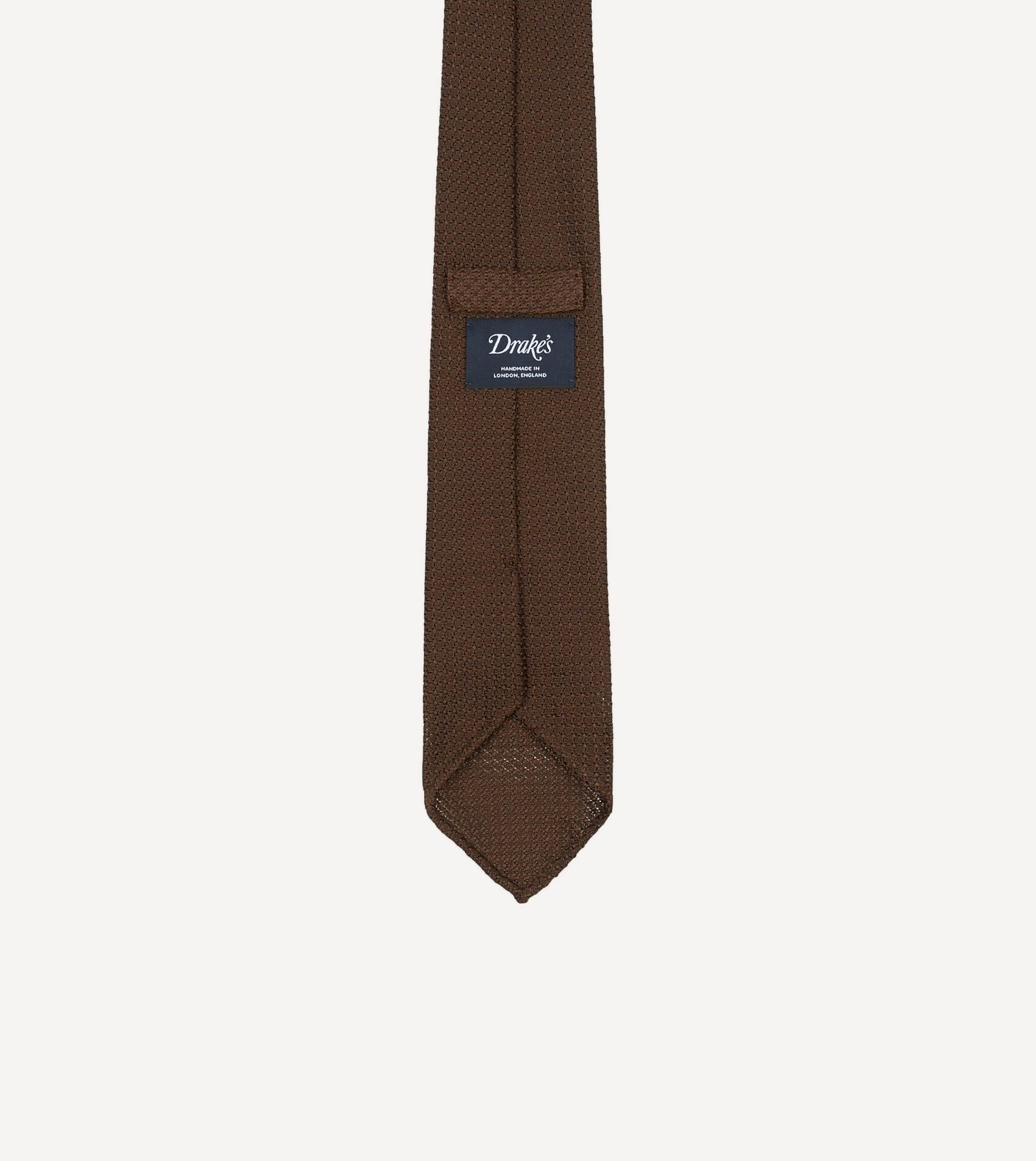 Brown Hand Rolled Large Knot Grenadine Tie