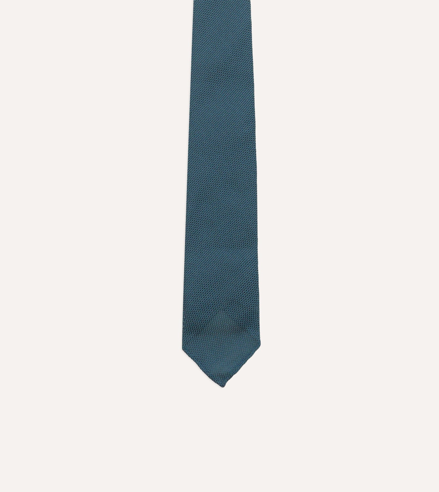Sky Blue Fine Woven Grenadine Silk Hand Rolled Tie