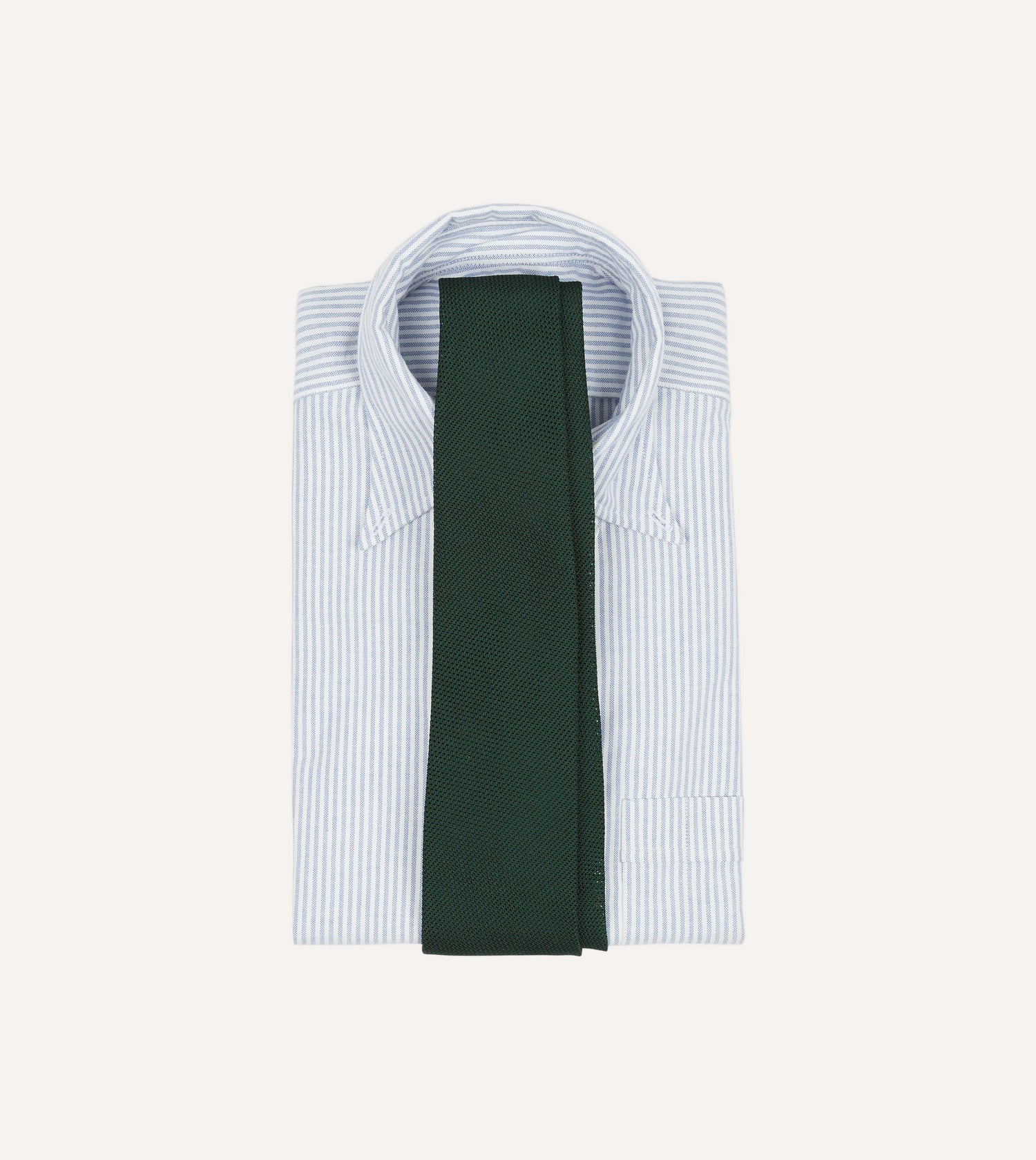 Green Fine Woven Grenadine Silk Hand Rolled Tie