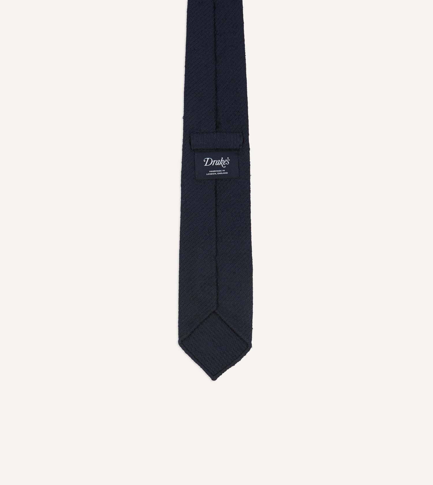 Navy Shantung Silk Tipped Tie