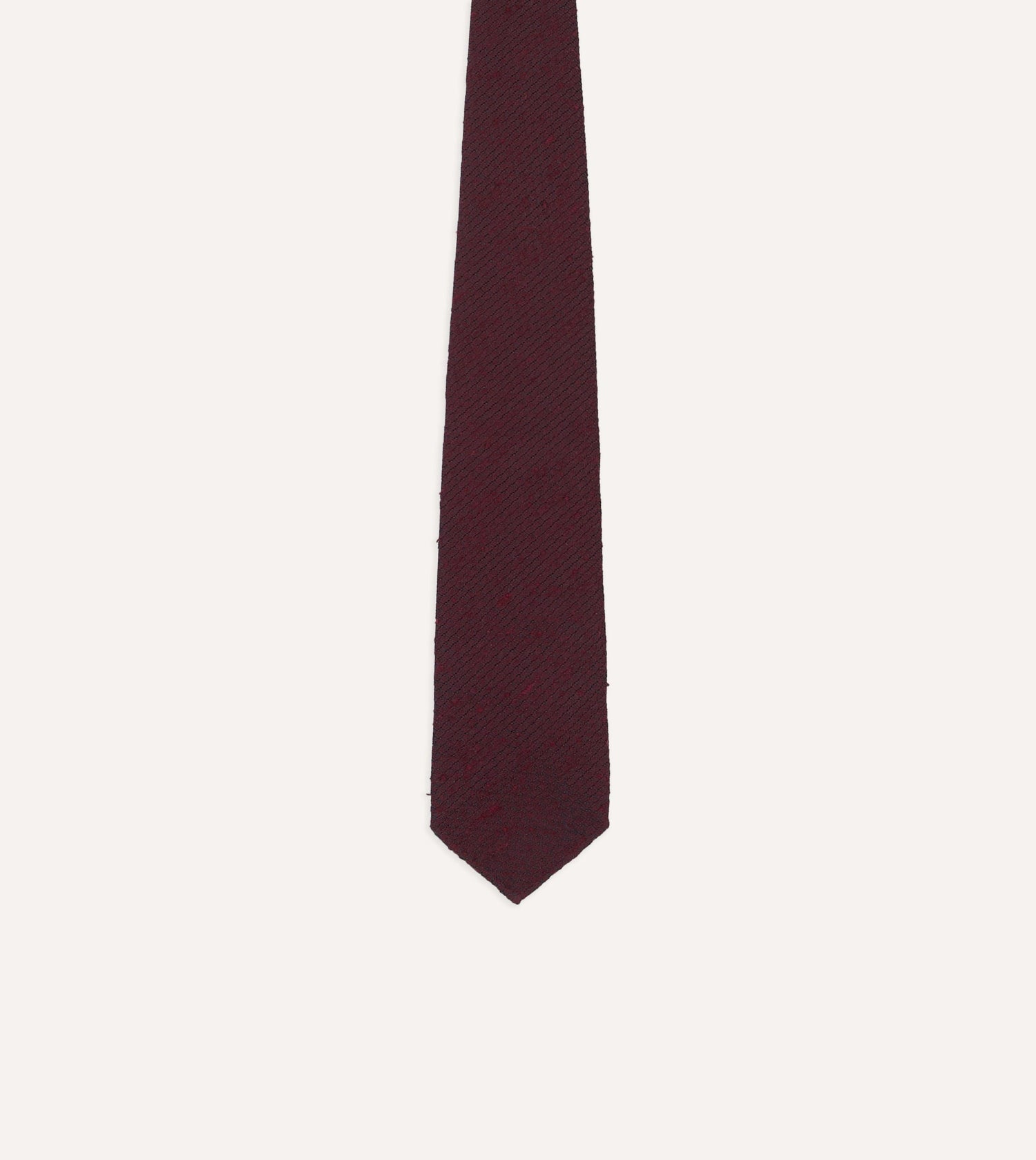 Red Shantung Silk Tipped Tie