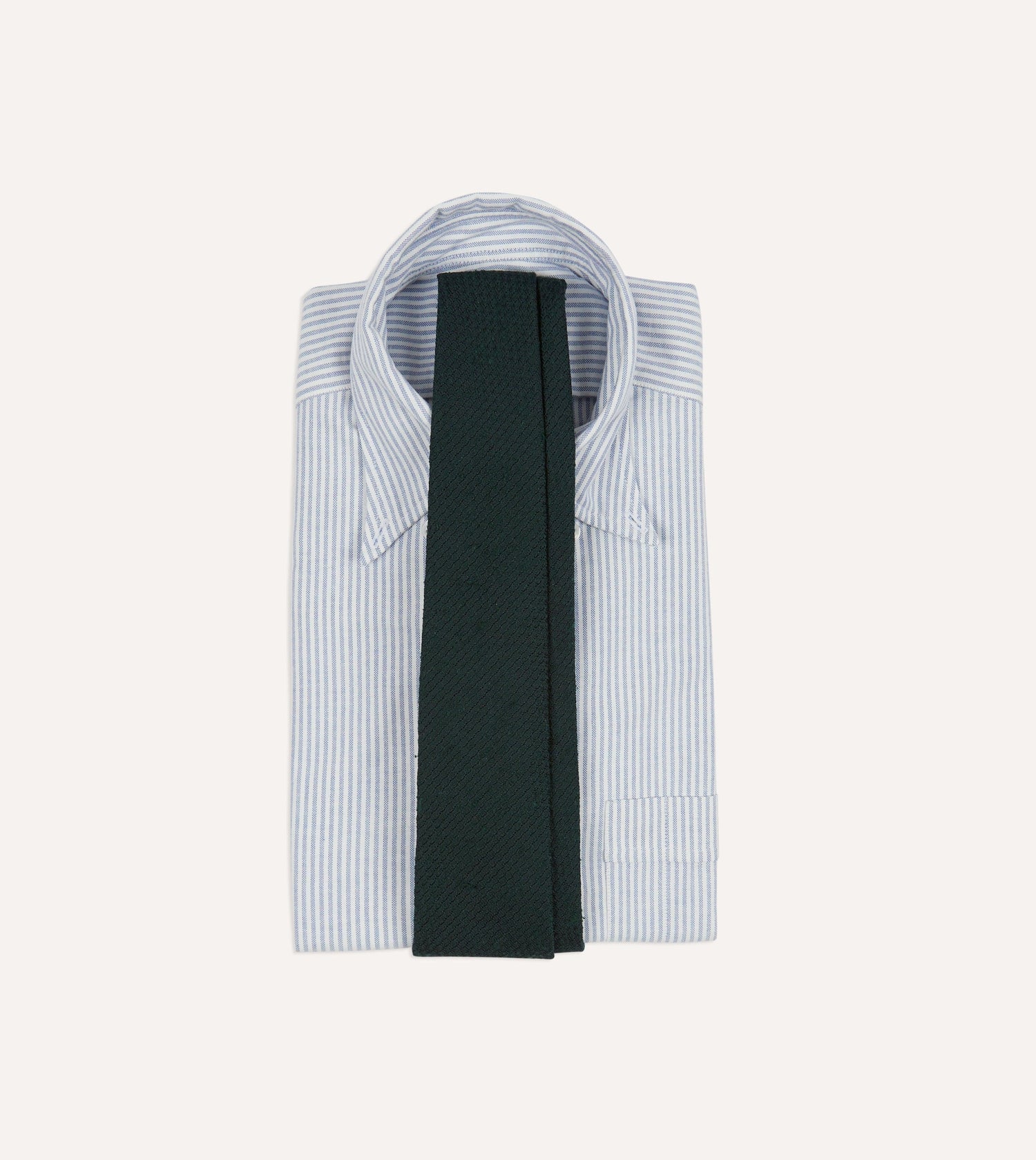 Green Shantung Silk Hand-Rolled Tie