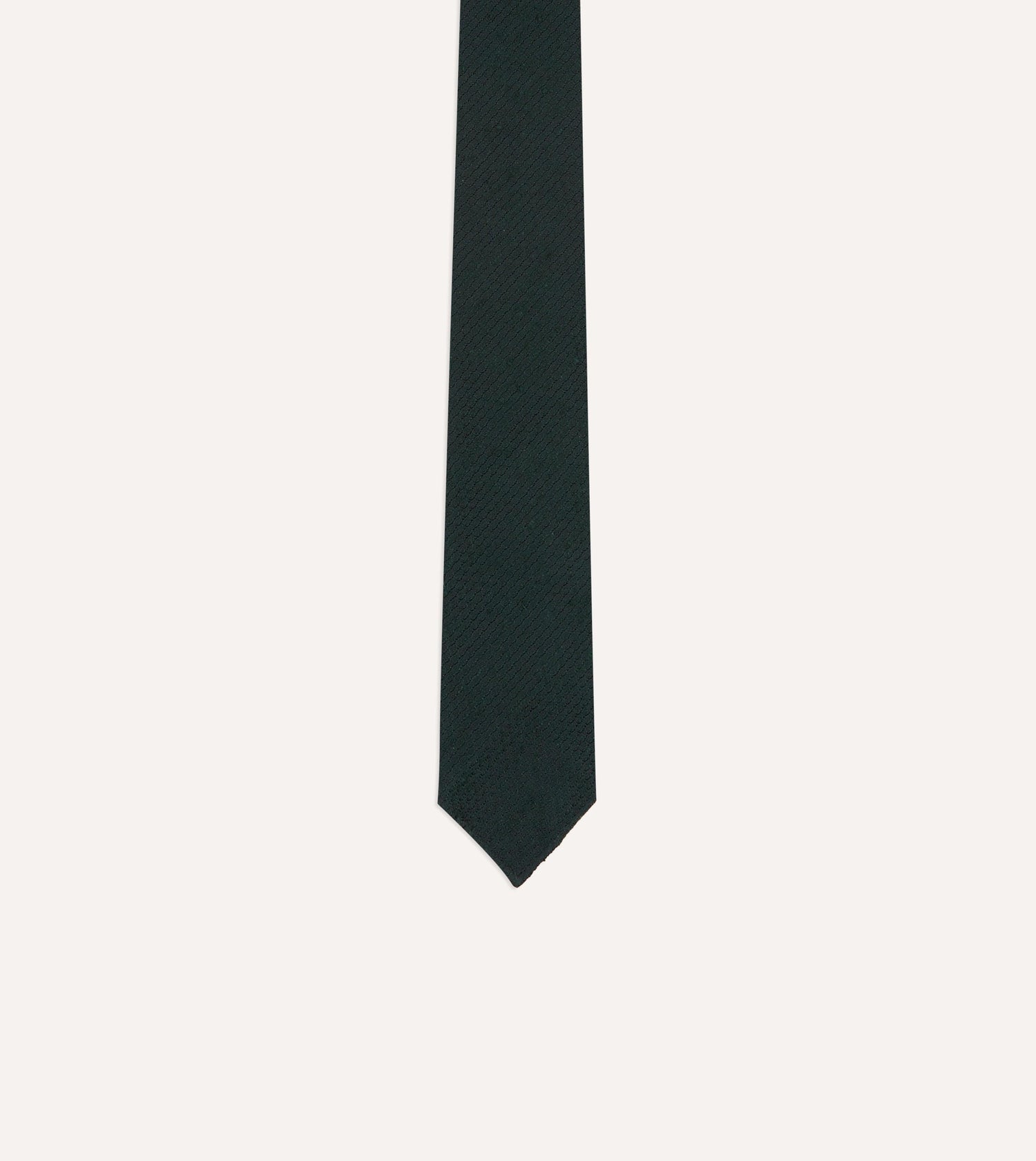 Green Shantung Silk Hand-Rolled Tie