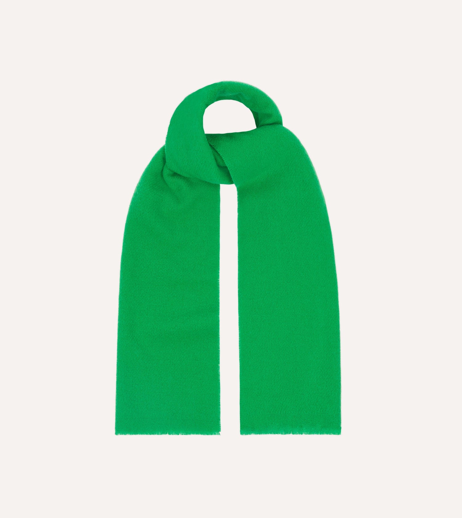 Green Solid Wool Scarf