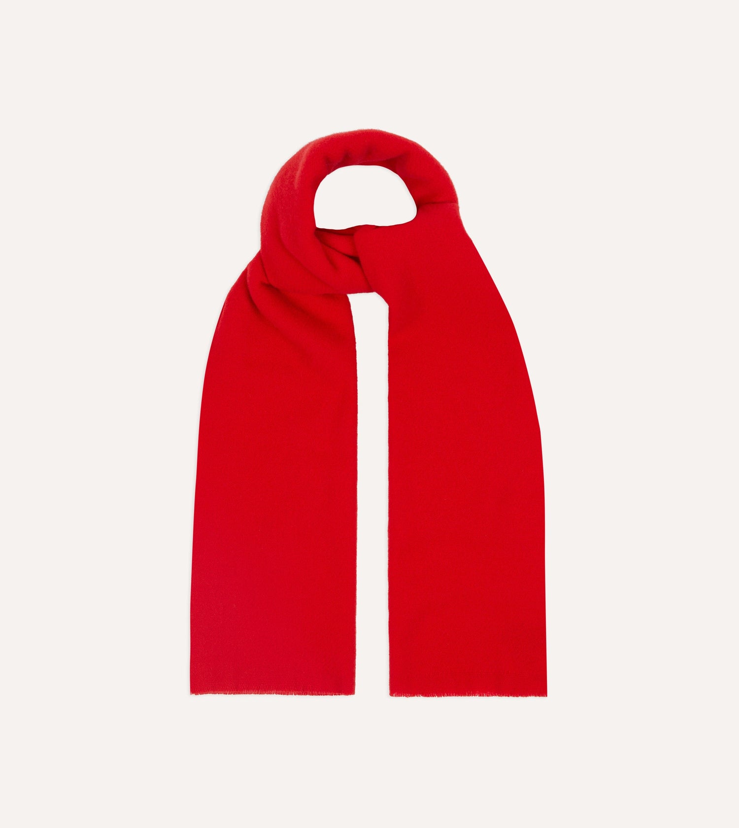 Red Solid Wool Scarf