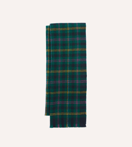 未使用 shareef SILK TARTAN CHECK stole 未使用 shareef SILK TARTAN CHECK stole