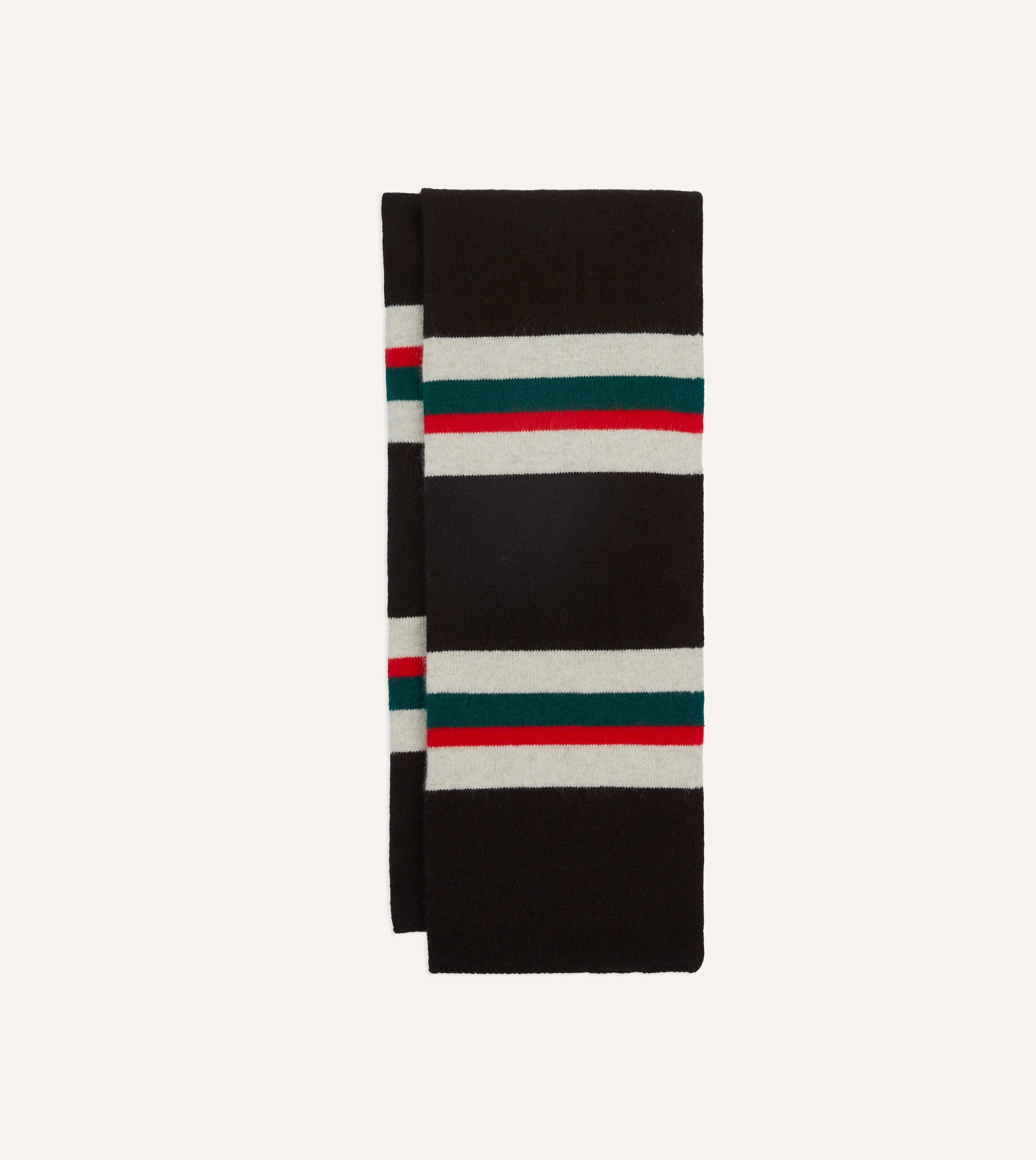 Brown, Red and Green Stripe Geelongora Tubular Scarf