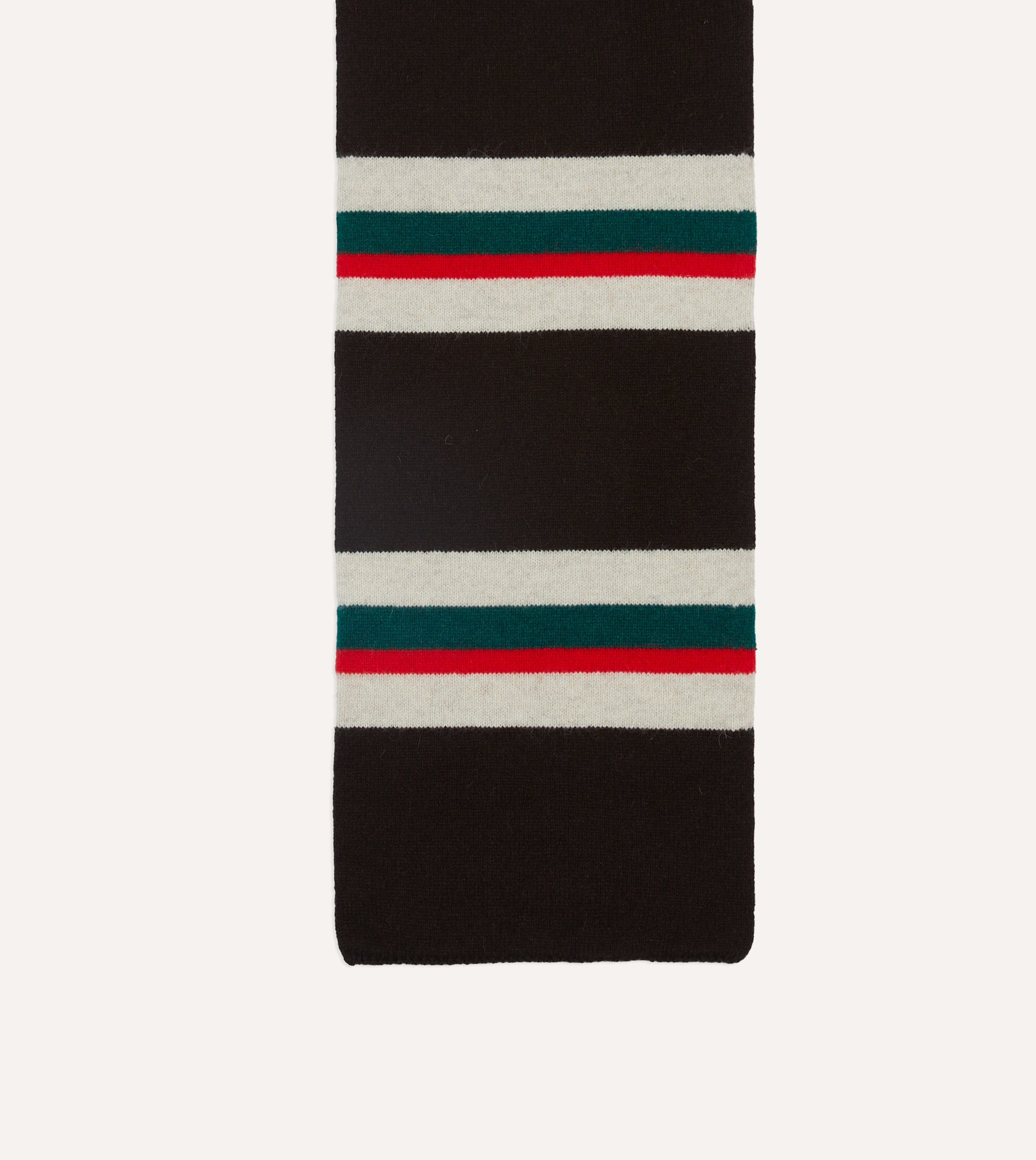 Brown, Red and Green Stripe Geelongora Tubular Scarf
