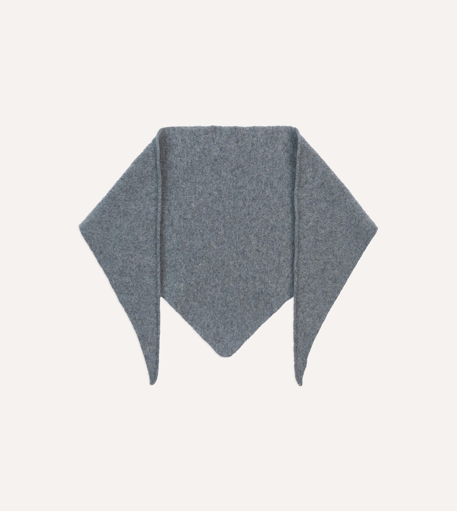 Grey Lambswool Triangle Neck Scarf