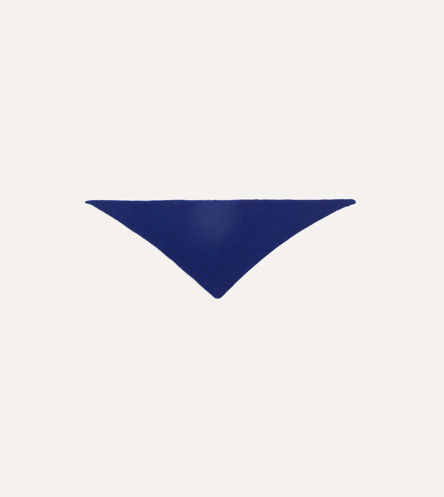 Blue Lambswool Triangle Neck Scarf