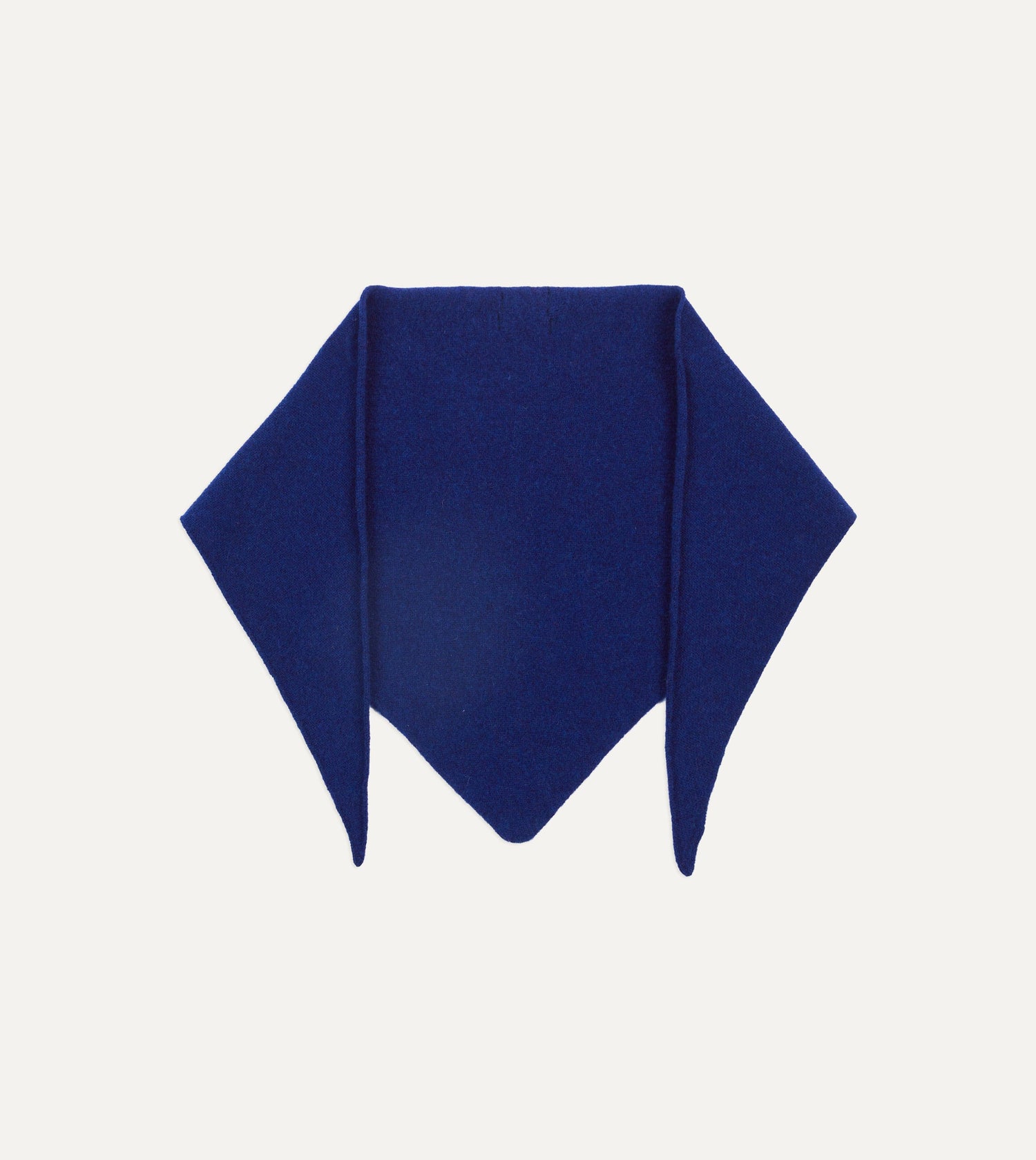 Blue Lambswool Triangle Neck Scarf
