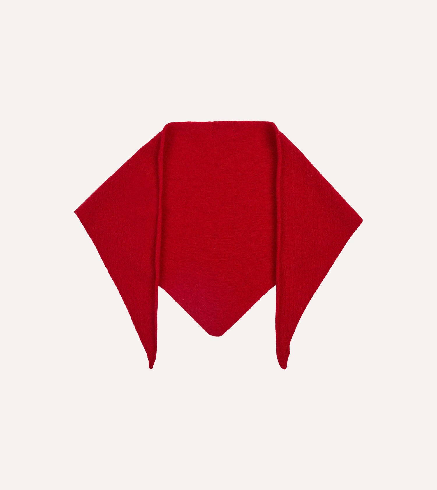 Red Lambswool Triangle Neck Scarf