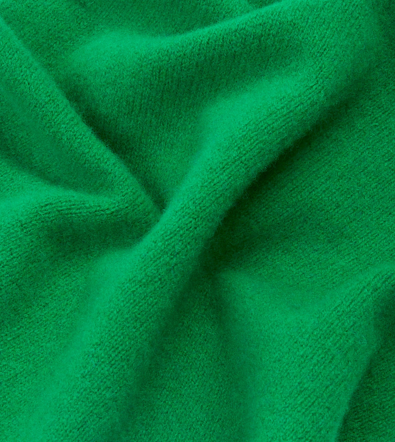 Green Lambswool Triangle Neck Scarf