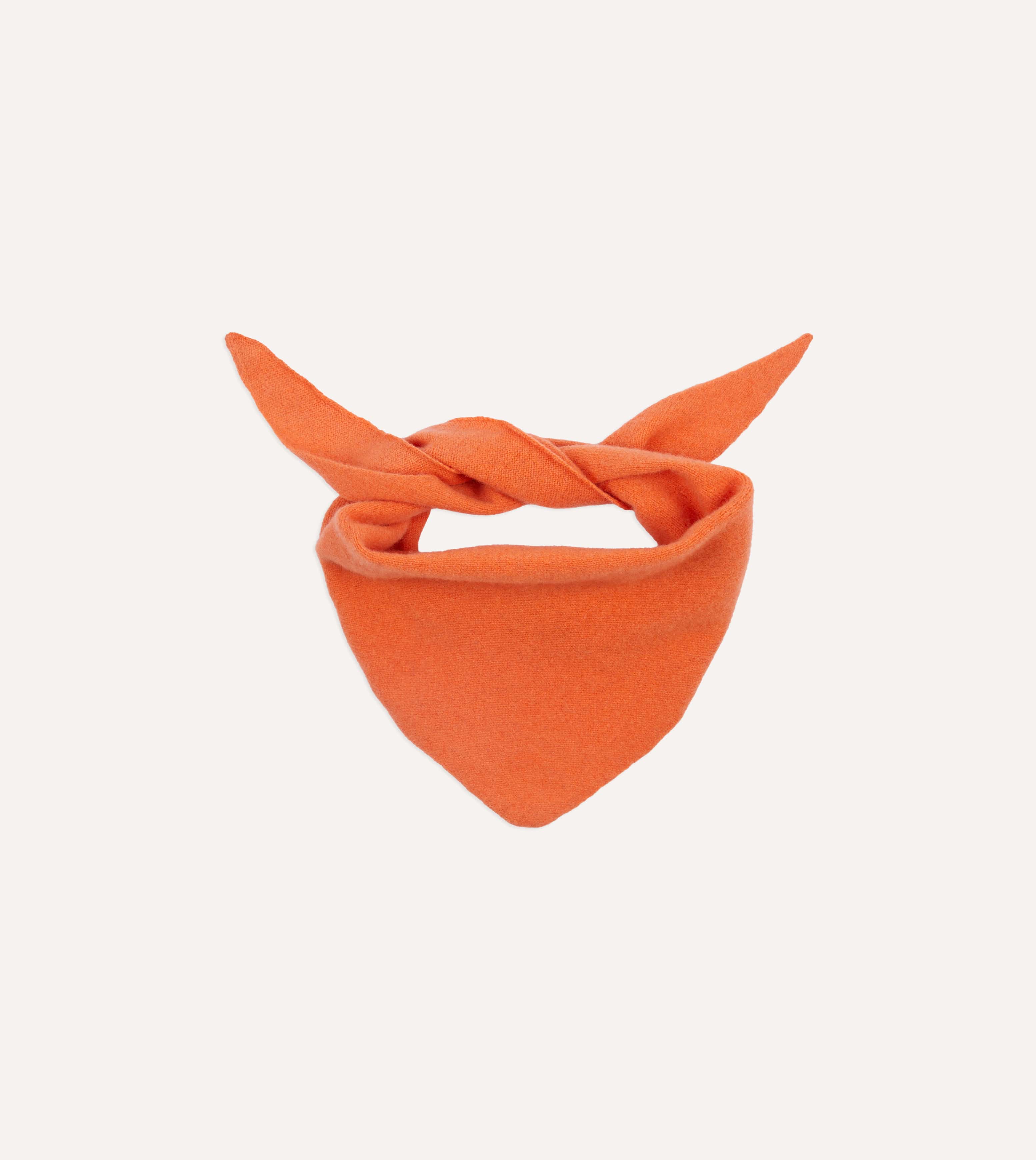 Orange Lambswool Triangle Neck Scarf