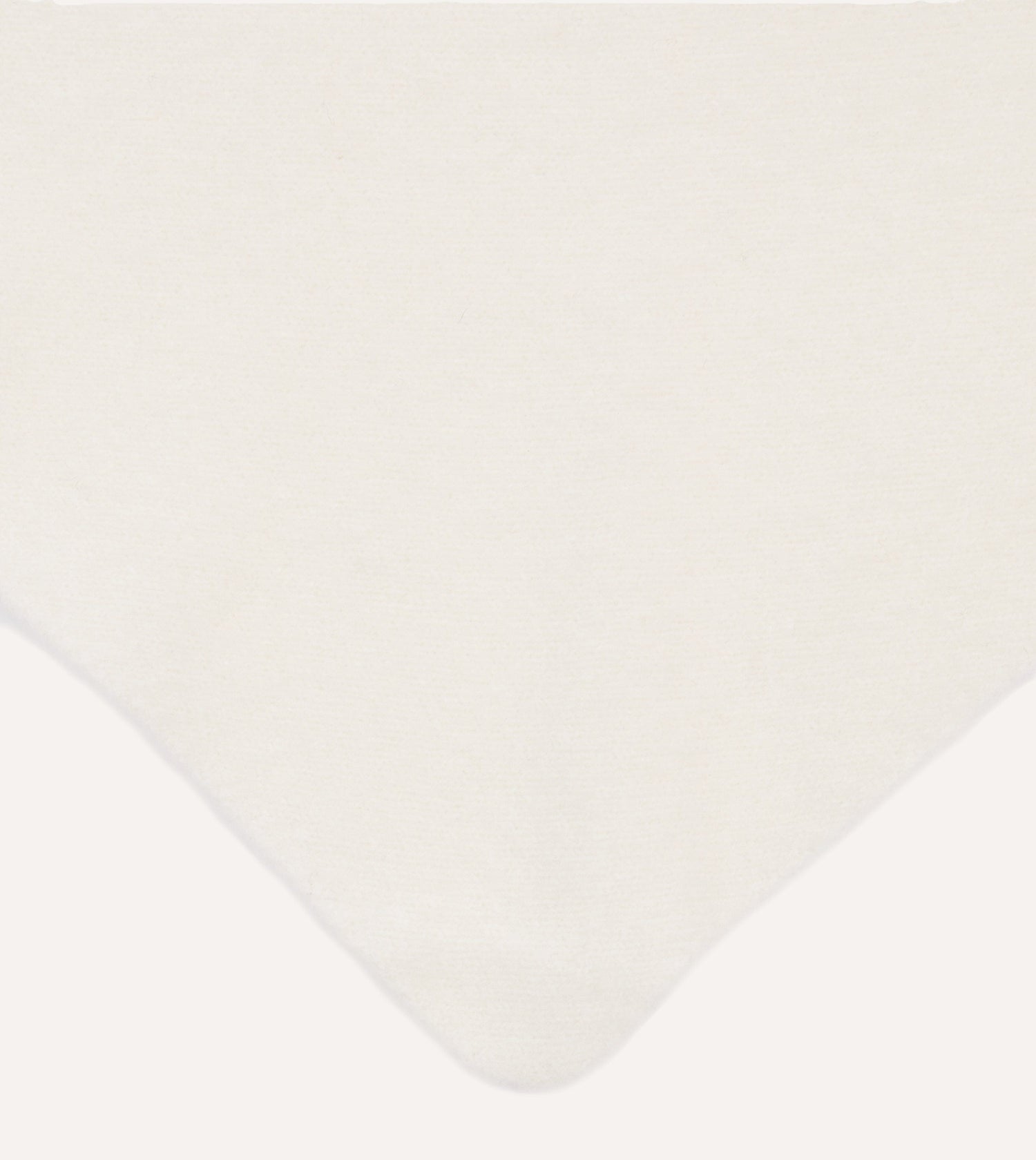 Ecru Lambswool Triangle Neck Scarf