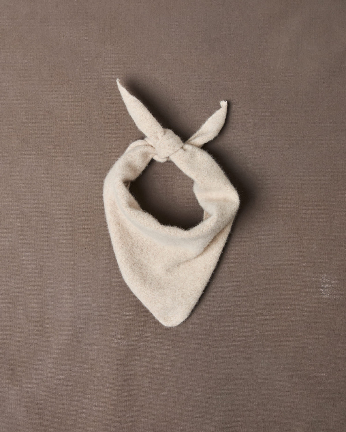 Ecru Lambswool Triangle Neck Scarf