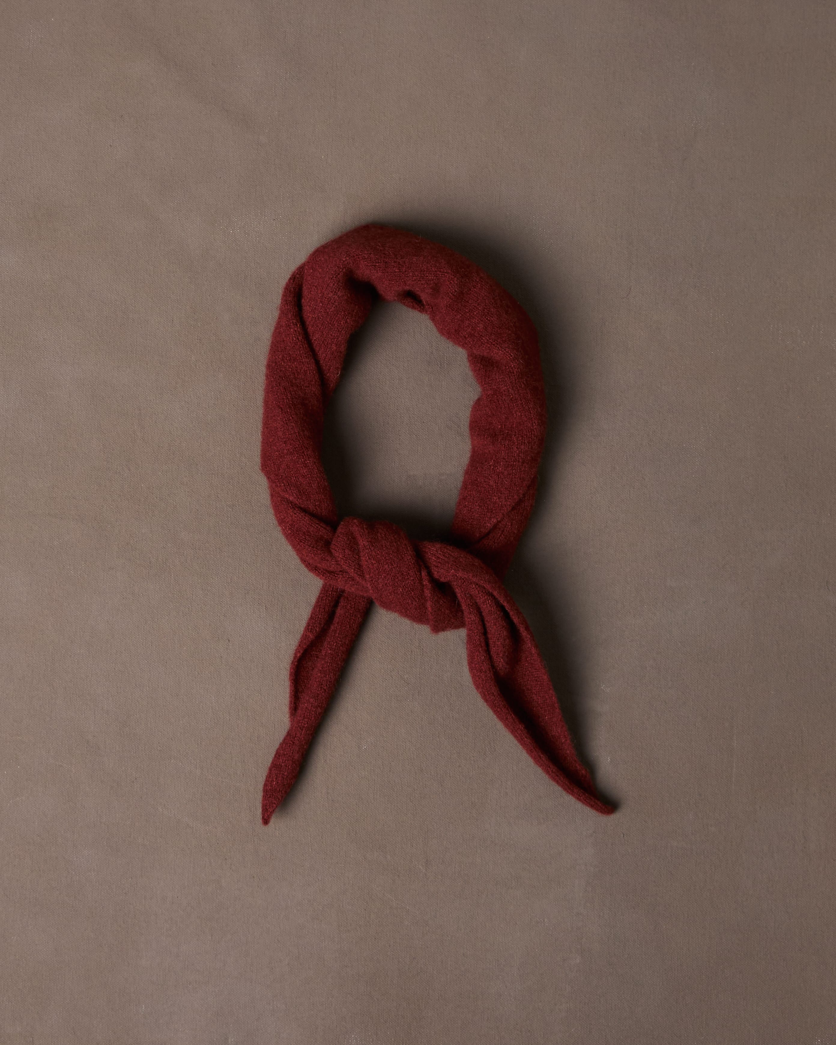 Brown Lambswool Triangle Neck Scarf