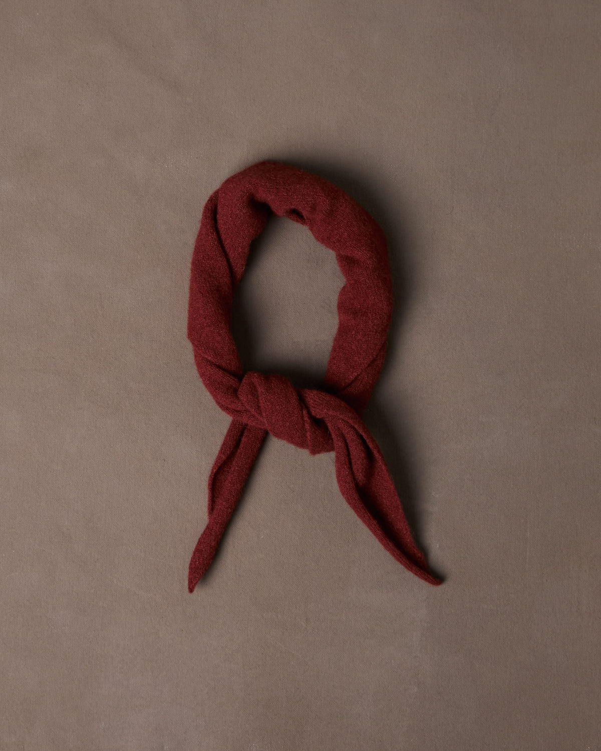 Brown Lambswool Triangle Neck Scarf