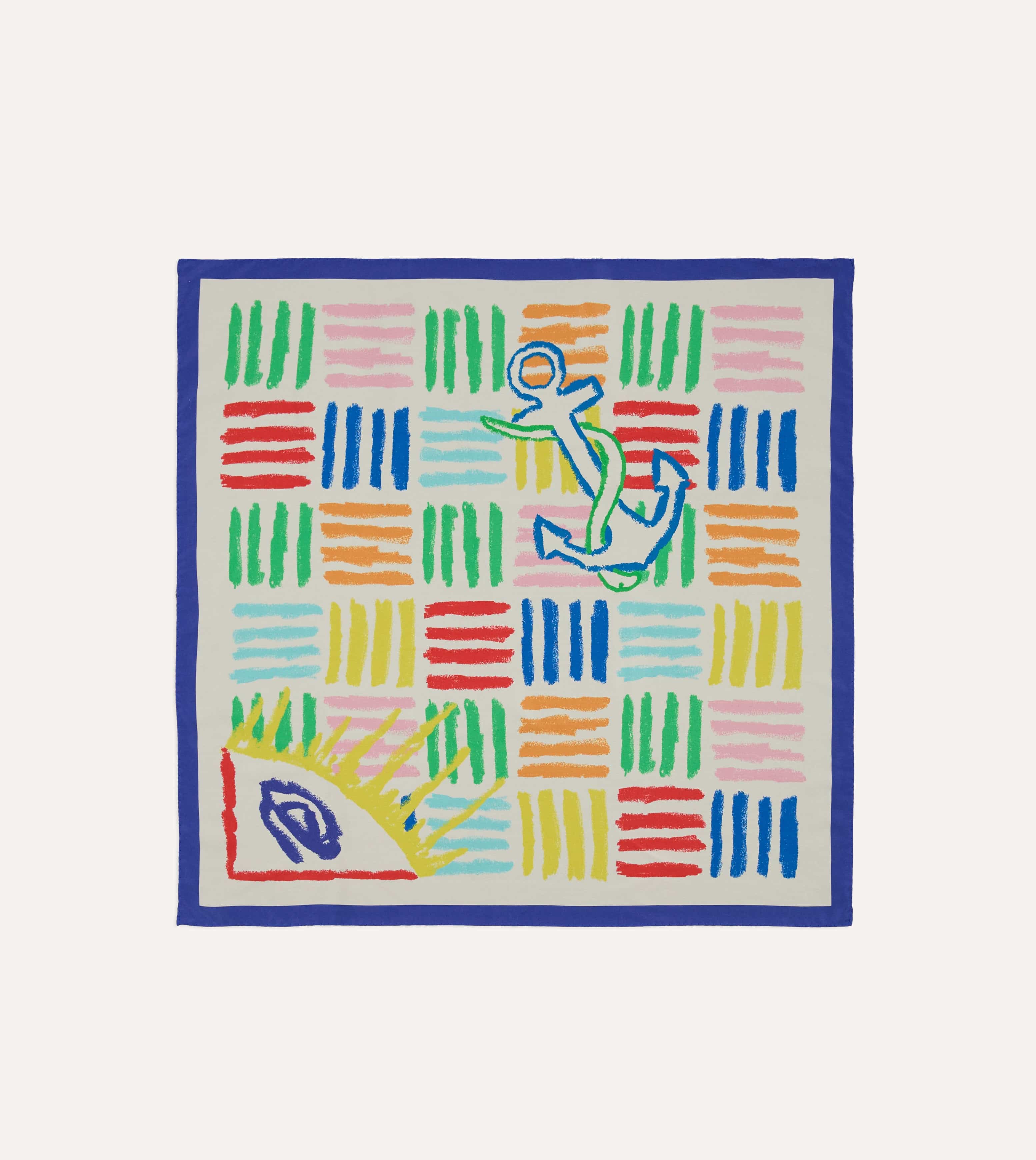 Michael McGregor for Drake's Anchor Print Silk Bandana