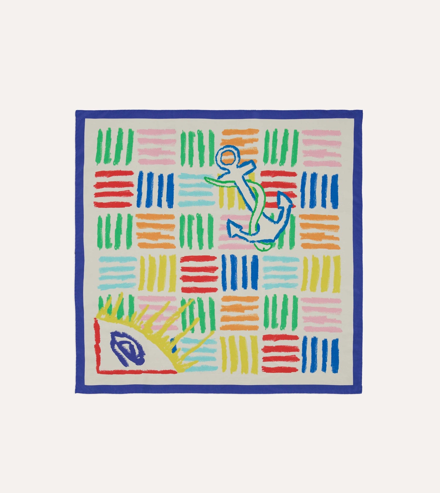 Michael McGregor for Drake's Anchor Print Silk Bandana