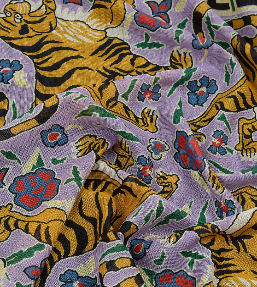 Bandana en soie 55cm Tigre, Pop