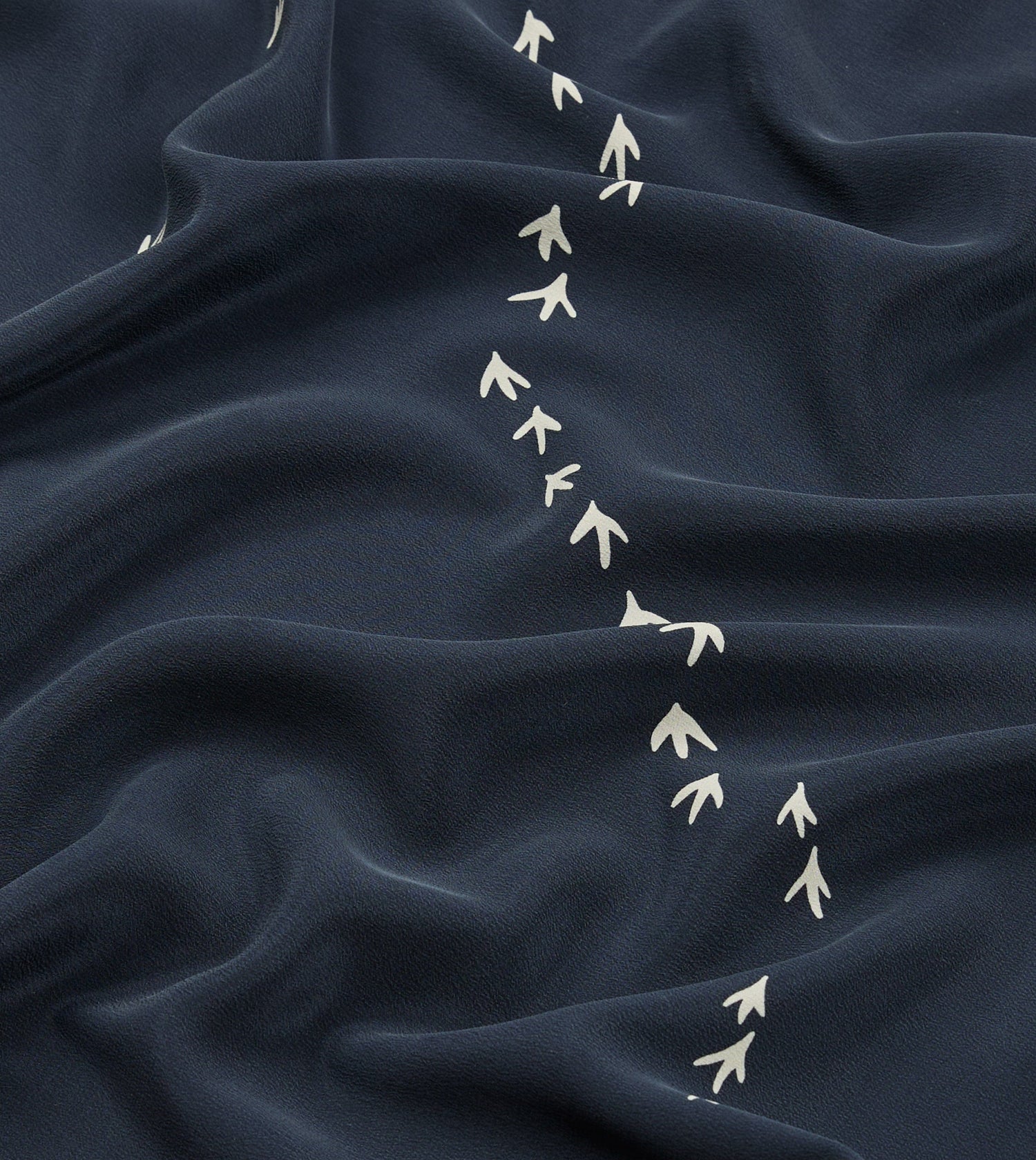 Navy Oyster Catcher Print Silk Bandana