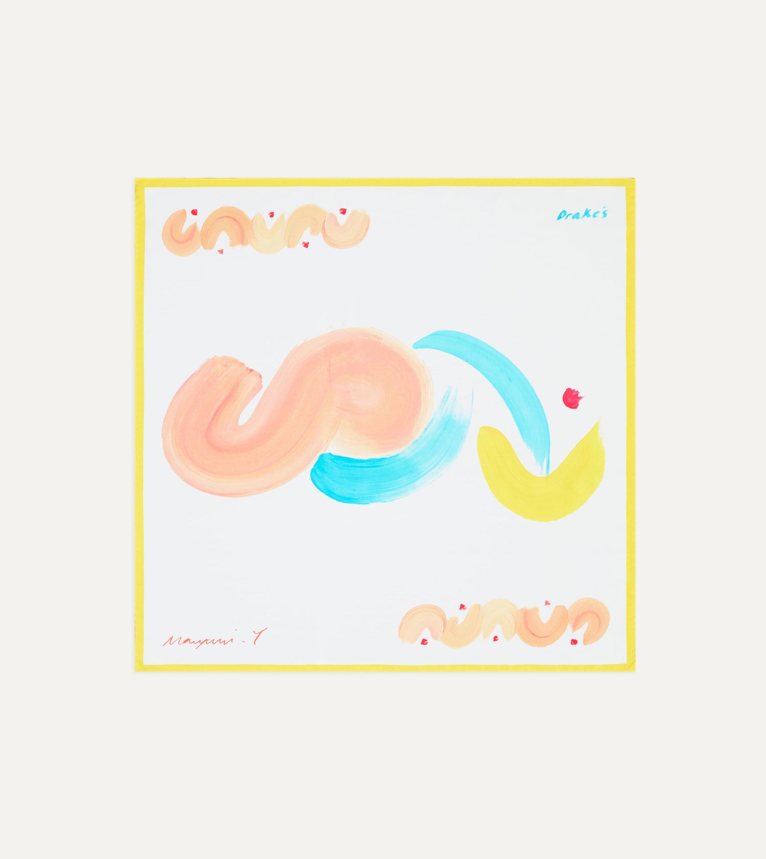Mayumi Y. for Drake’s Brush Print Silk Bandana
