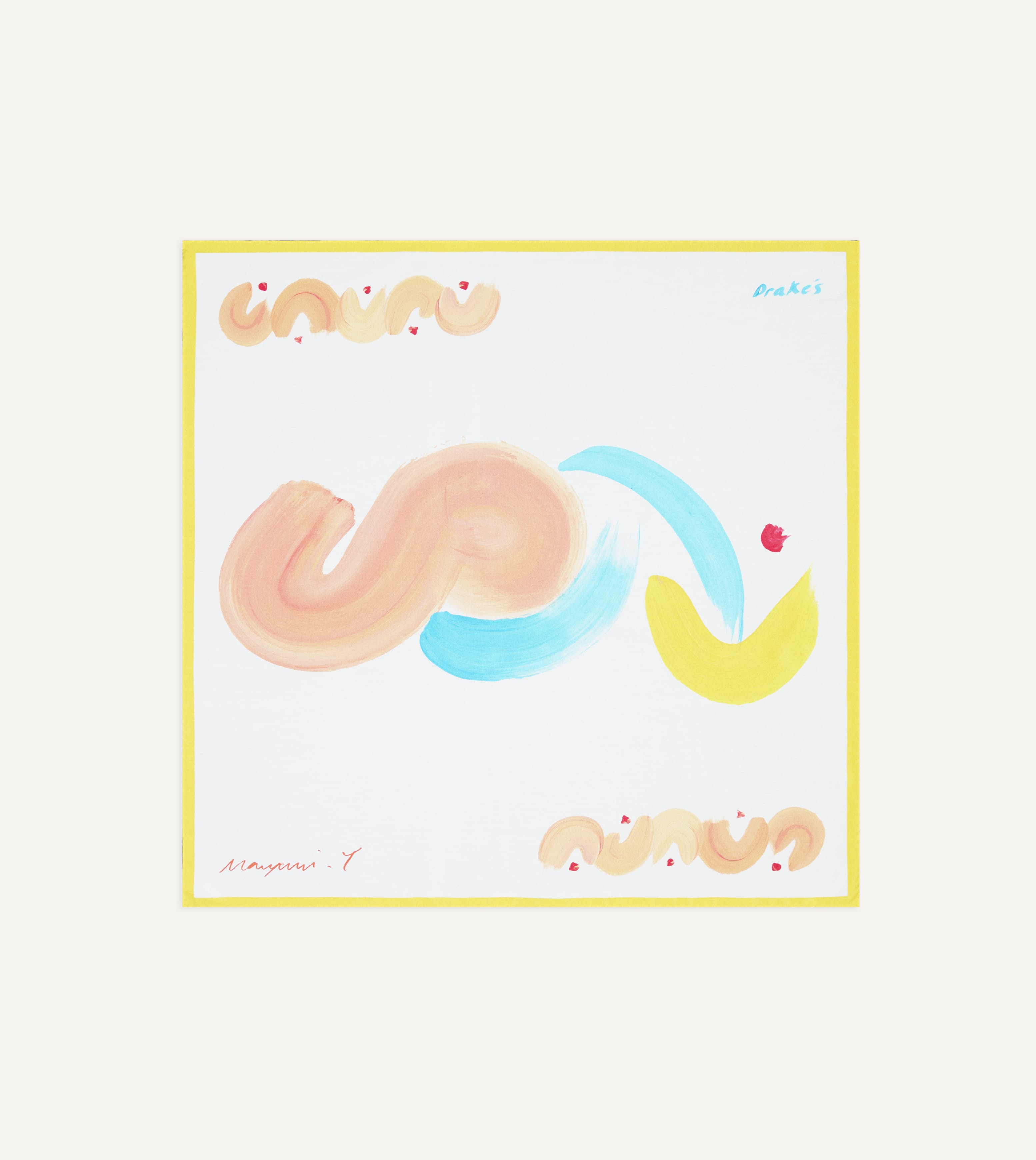 Mayumi Y. for Drake’s Brush Print Silk Bandana