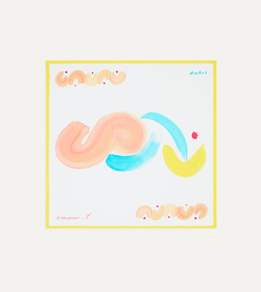 Mayumi Y. for Drake’s Brush Print Silk Bandana