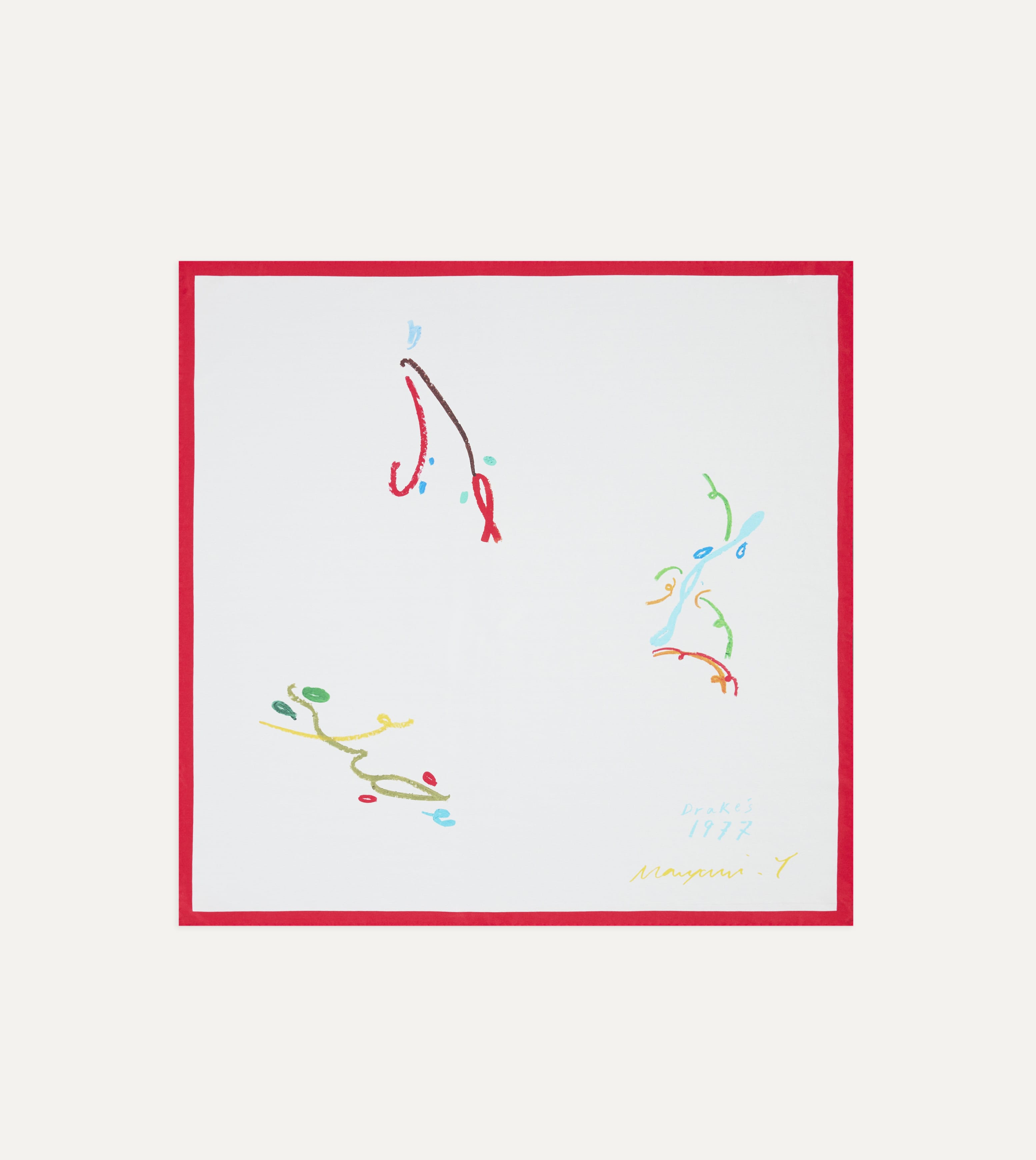 Mayumi Y. for Drake’s Pastel Print Silk Bandana