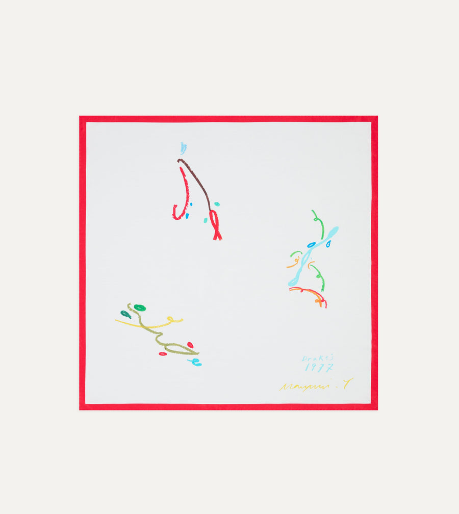 Mayumi Y. for Drake’s Pastel Print Silk Bandana