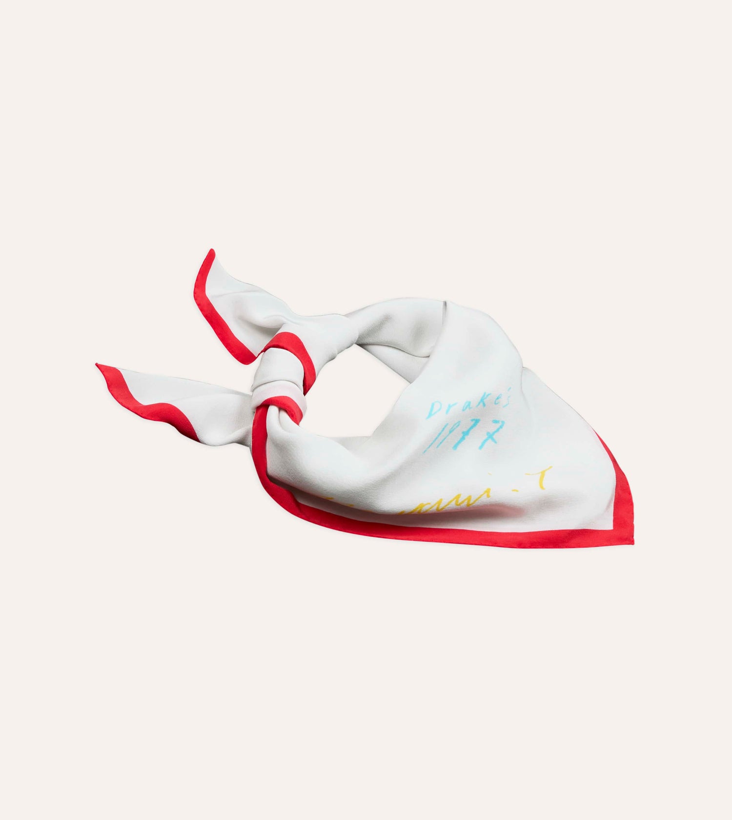 Mayumi Y. for Drake’s Pastel Print Silk Bandana