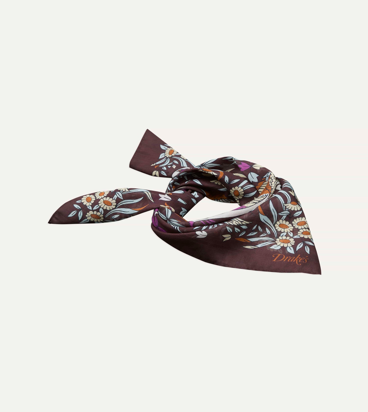 Drake’s for St. Regis Birds of Paradise Print Cotton-Silk Bandana