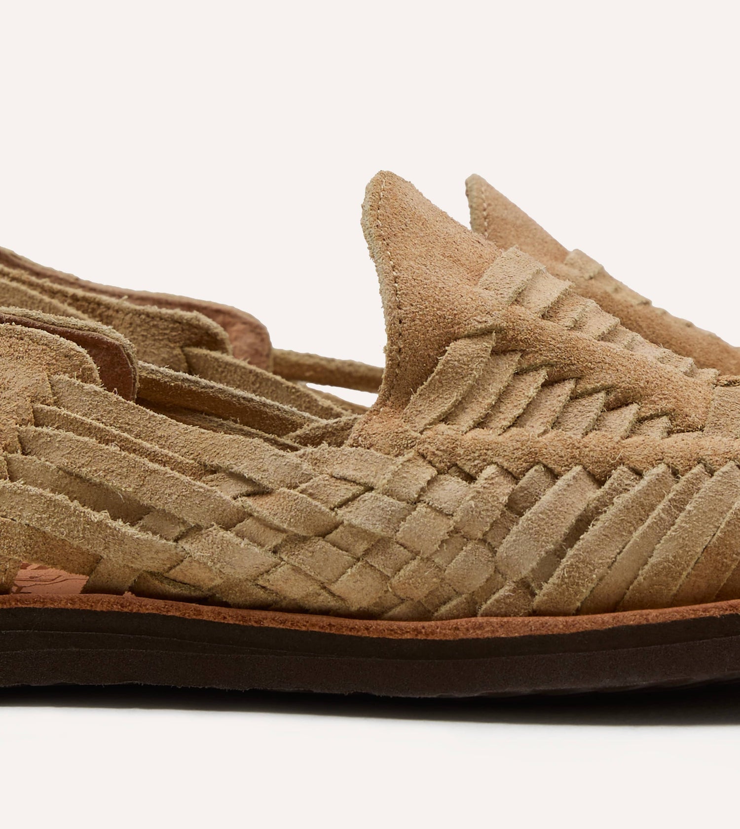 Chamula Khaki Suede Cancun Woven Sandal