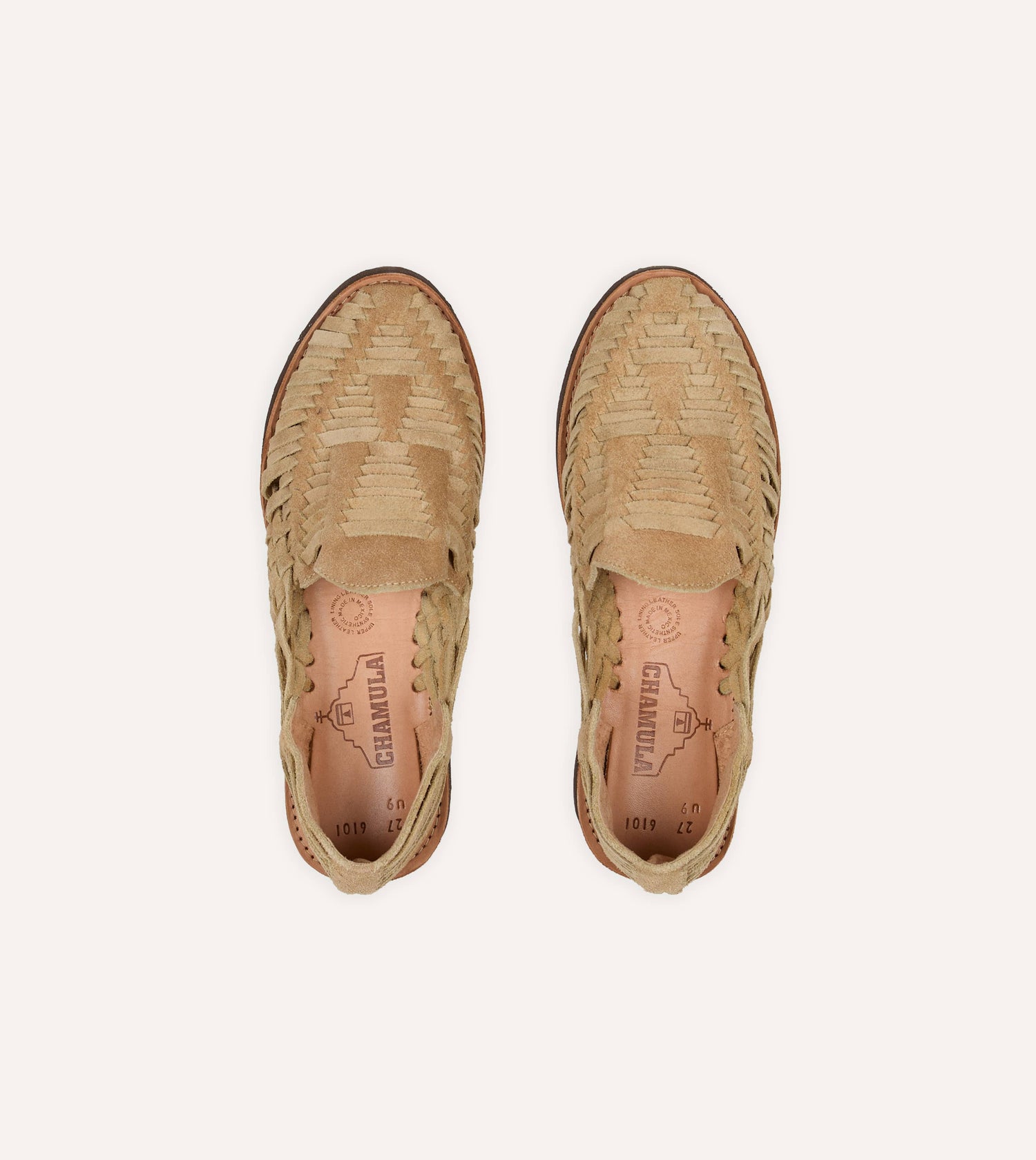 Chamula Khaki Suede Cancun Woven Sandal