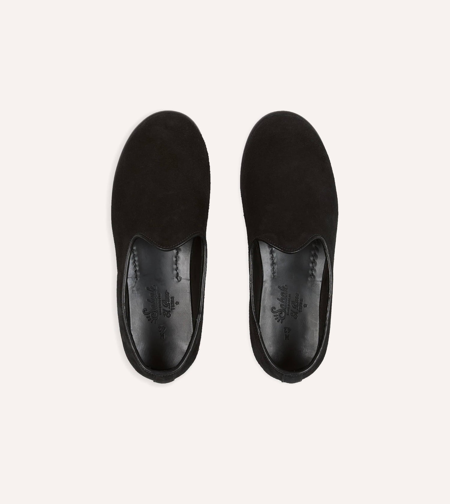 Sabah for Drake's Black Suede Bolo Shoe