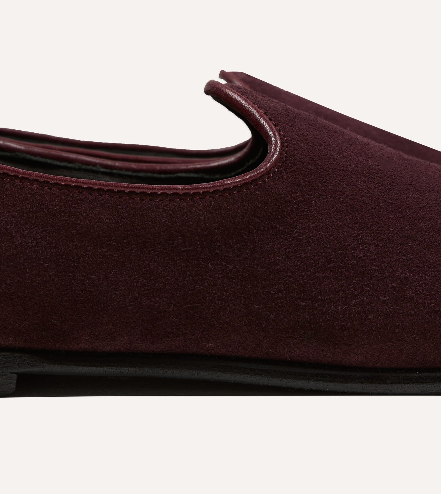 Sabah for Drake's Burgundy Suede Bolo Shoe