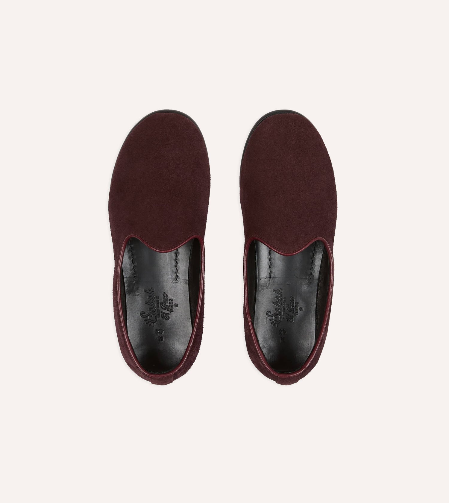 Sabah for Drake's Burgundy Suede Bolo Shoe