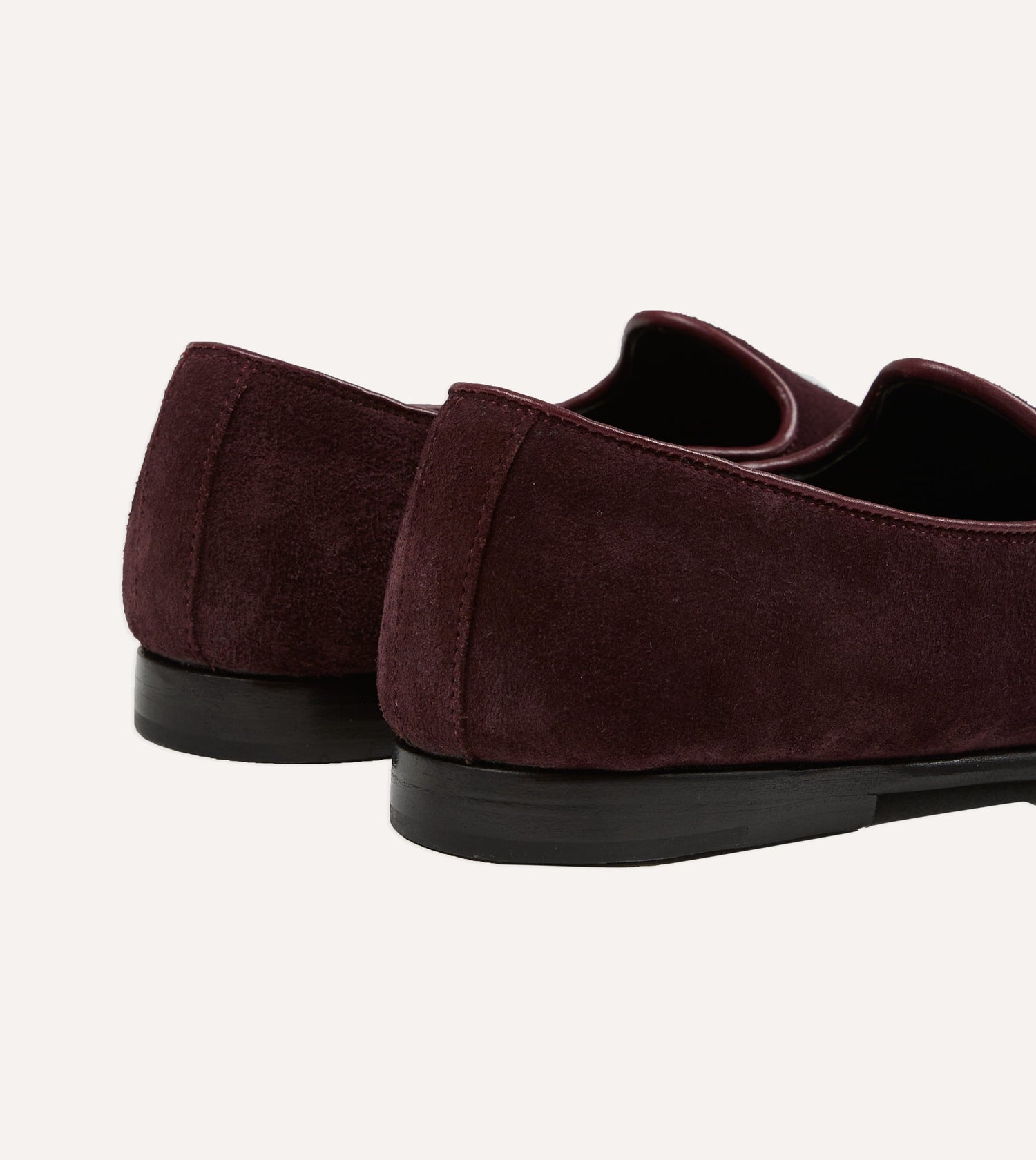 Sabah for Drake's Burgundy Suede Bolo Shoe