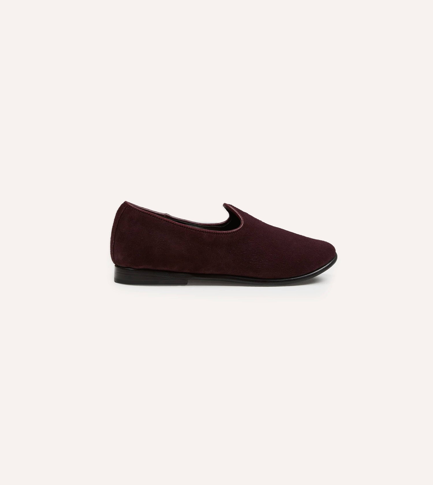 Sabah for Drake's Burgundy Suede Bolo Shoe