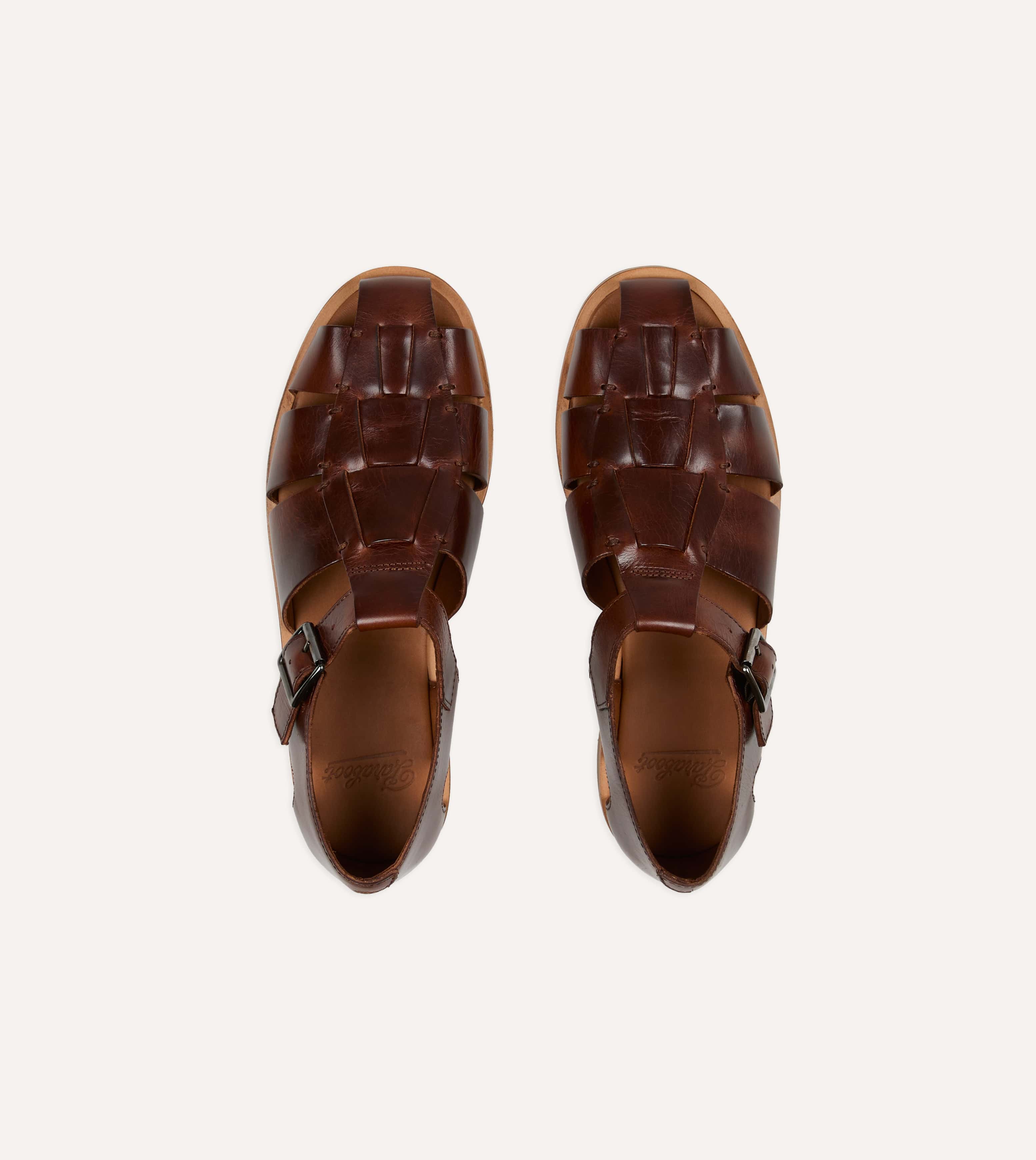 Paraboot Pacific Marron Brown Leather Sandal – Drakes